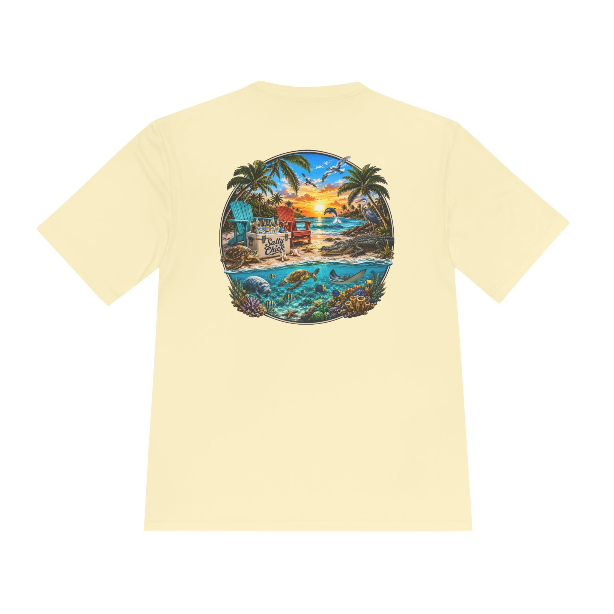 Salty Chick Sea Life Performance Tee – Coastal Life