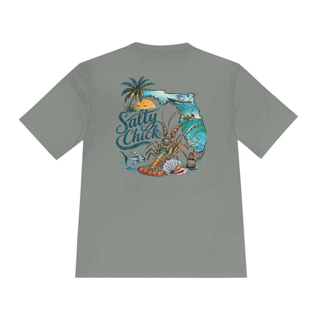 Salty Chick Lobster Life Moisture Wicking Tee – Fishing