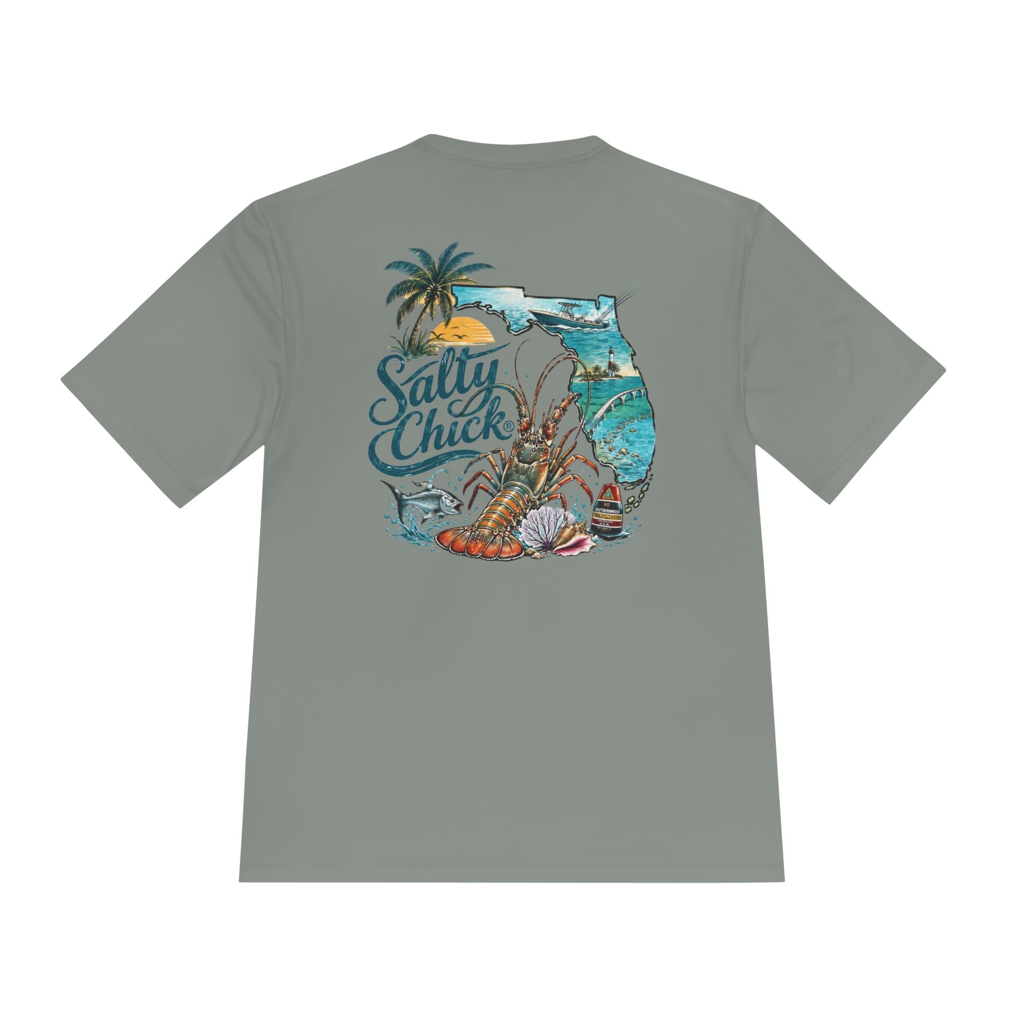 Salty Chick Lobster Life Moisture Wicking Tee – Fishing