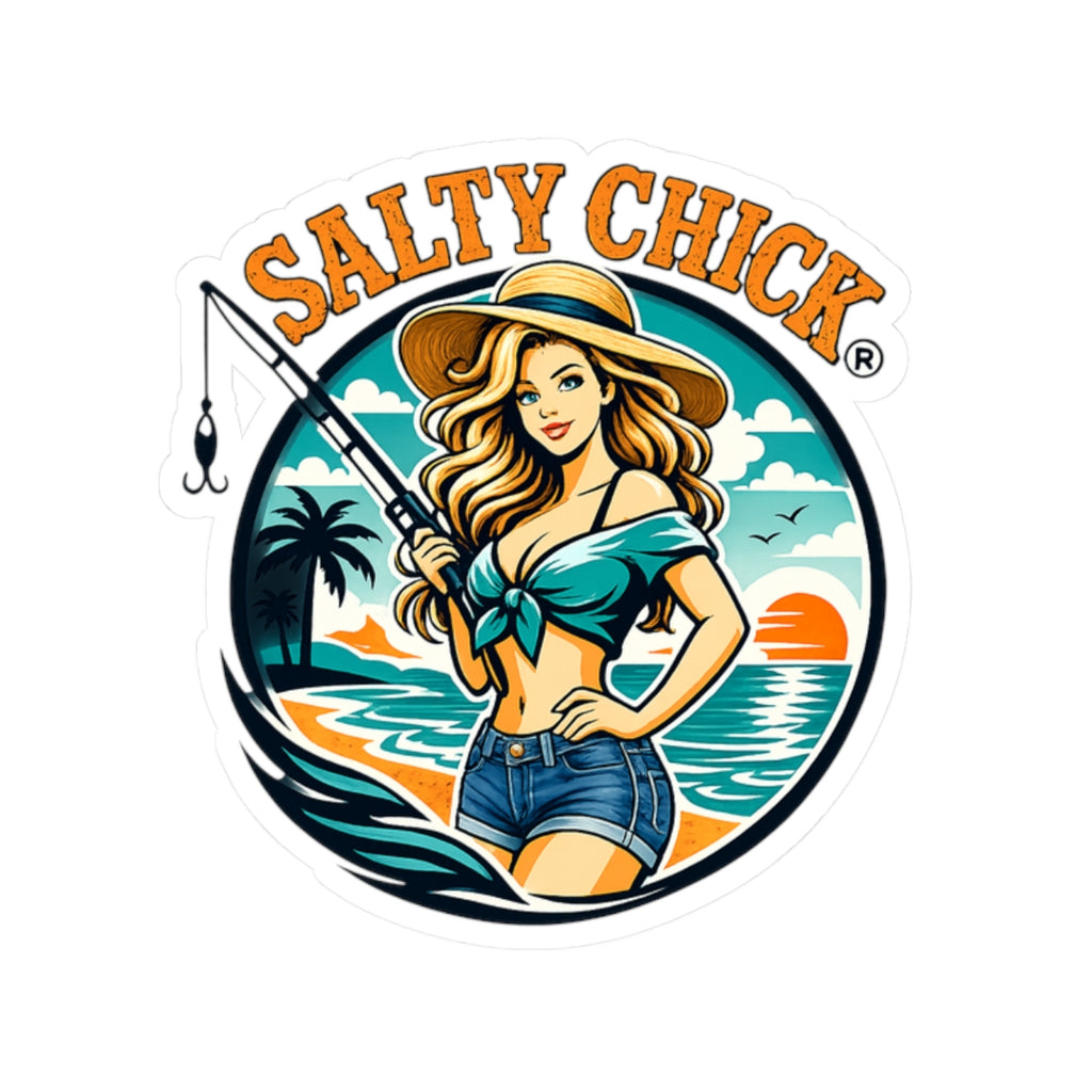 Salty Chick Girly Kiss-Cut Vinyl Sticker