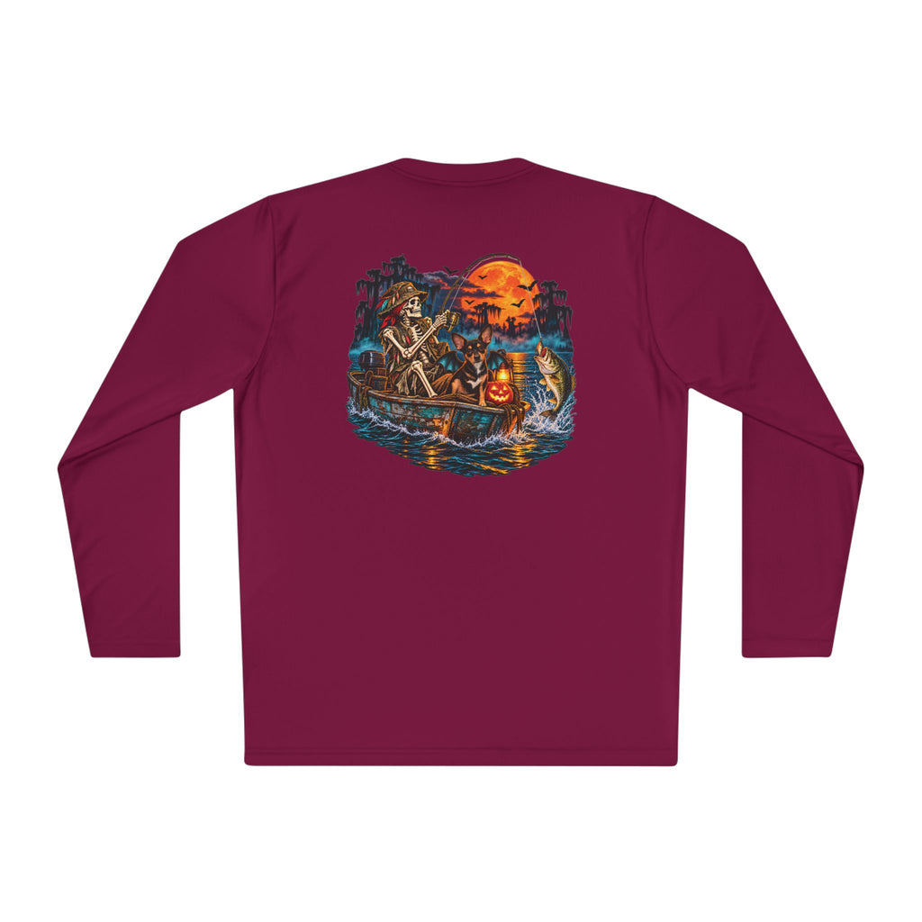 Haunted Waters Fishing Shirt – Skeleton Angler & Dog