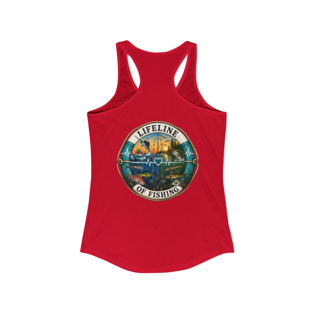 Performance Racerback Tank-Lifeline of fishing