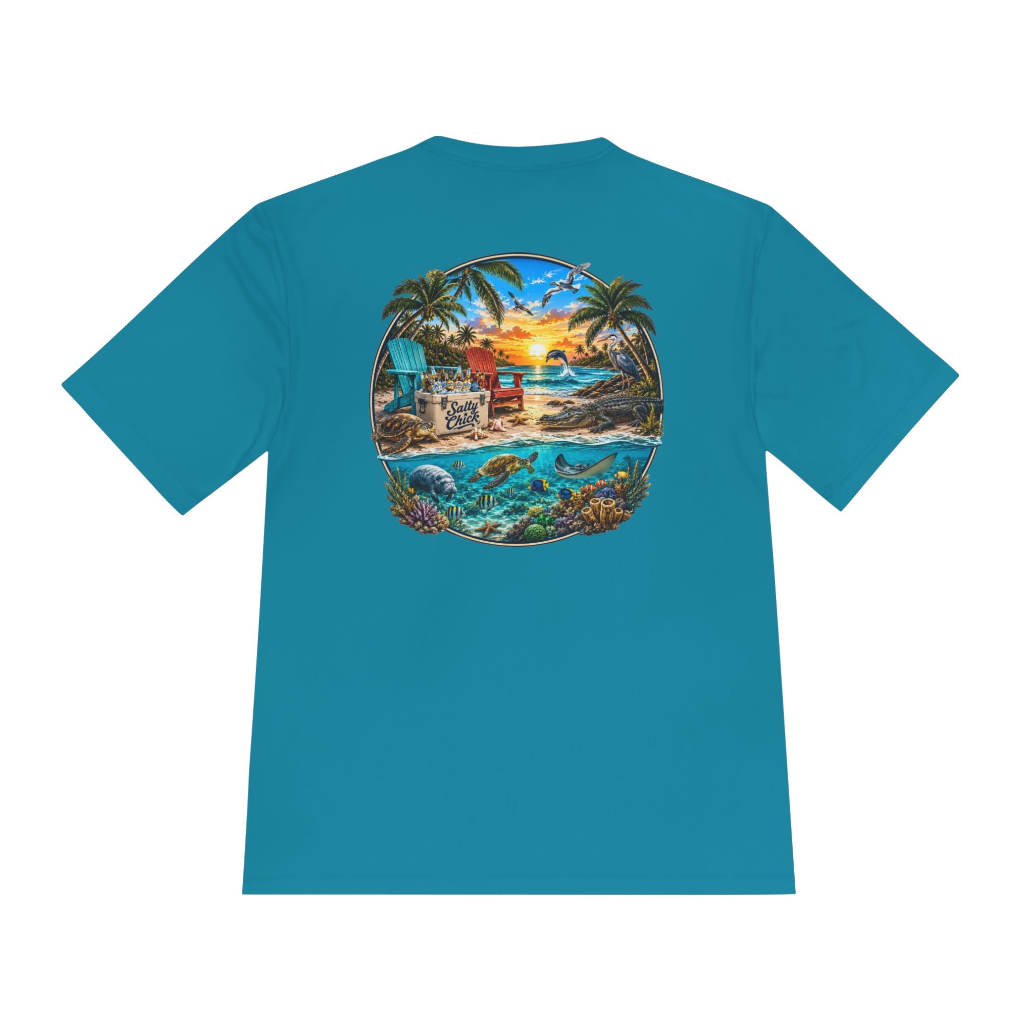 Salty Chick Sea Life Performance Tee – Coastal Life