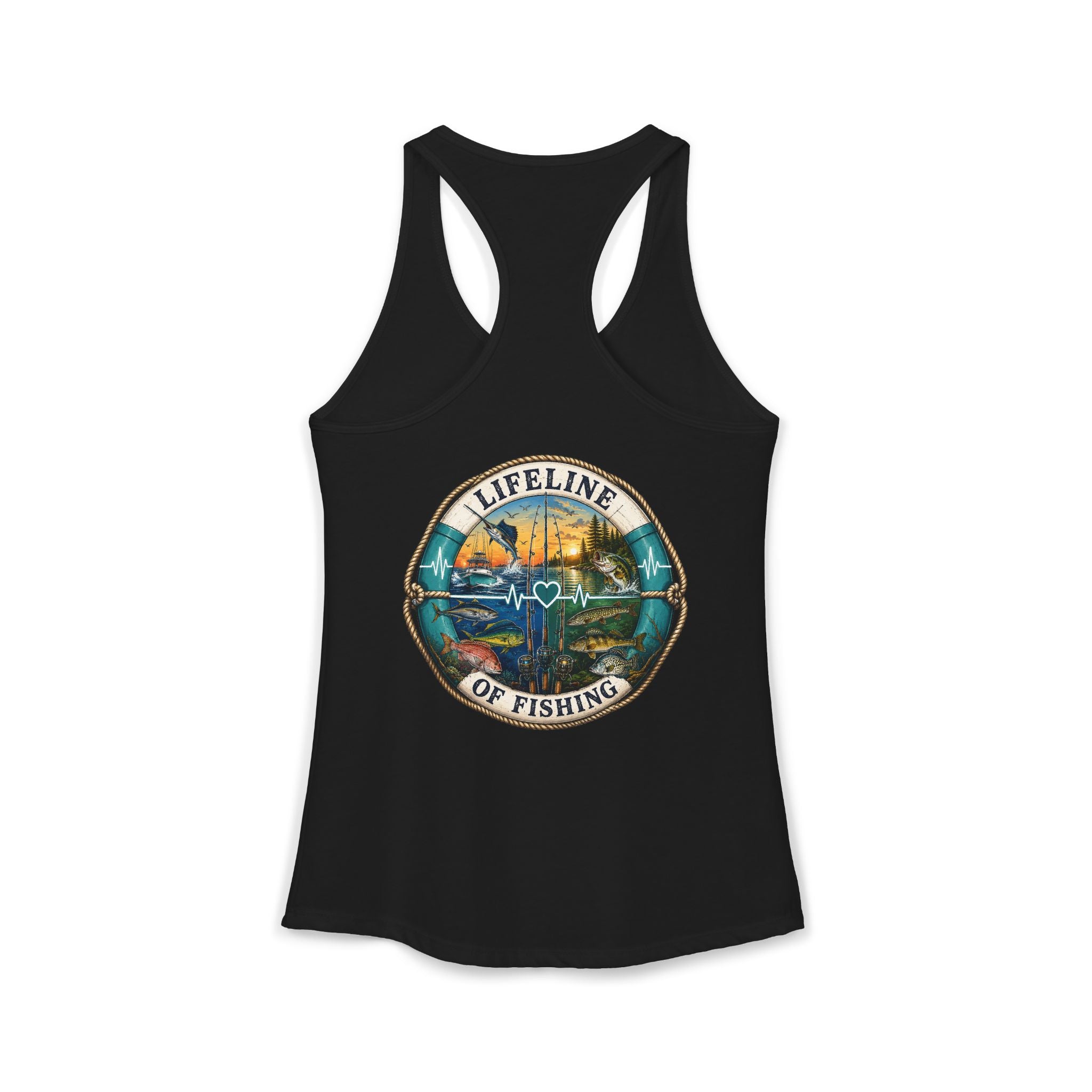 Performance Racerback Tank-Lifeline of fishing