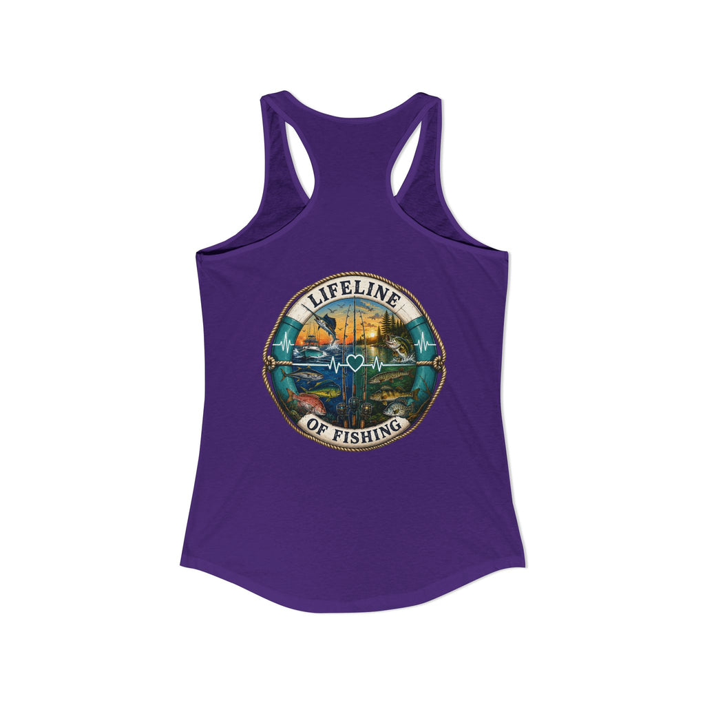 Performance Racerback Tank-Lifeline of fishing