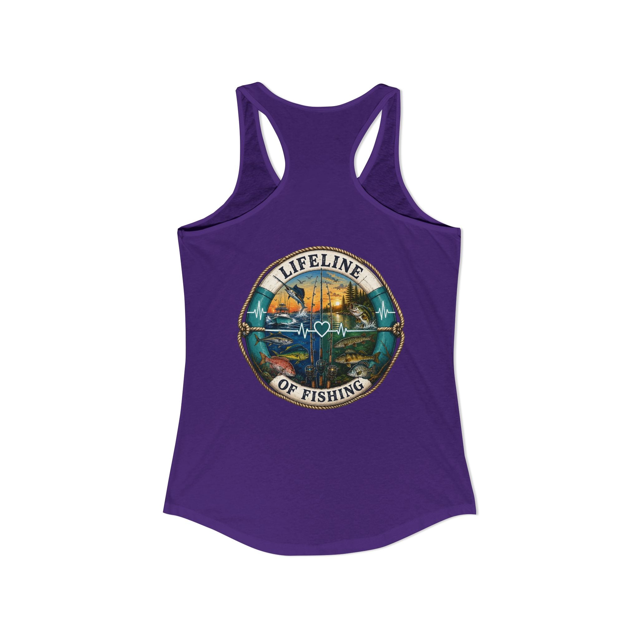 Performance Racerback Tank-Lifeline of fishing