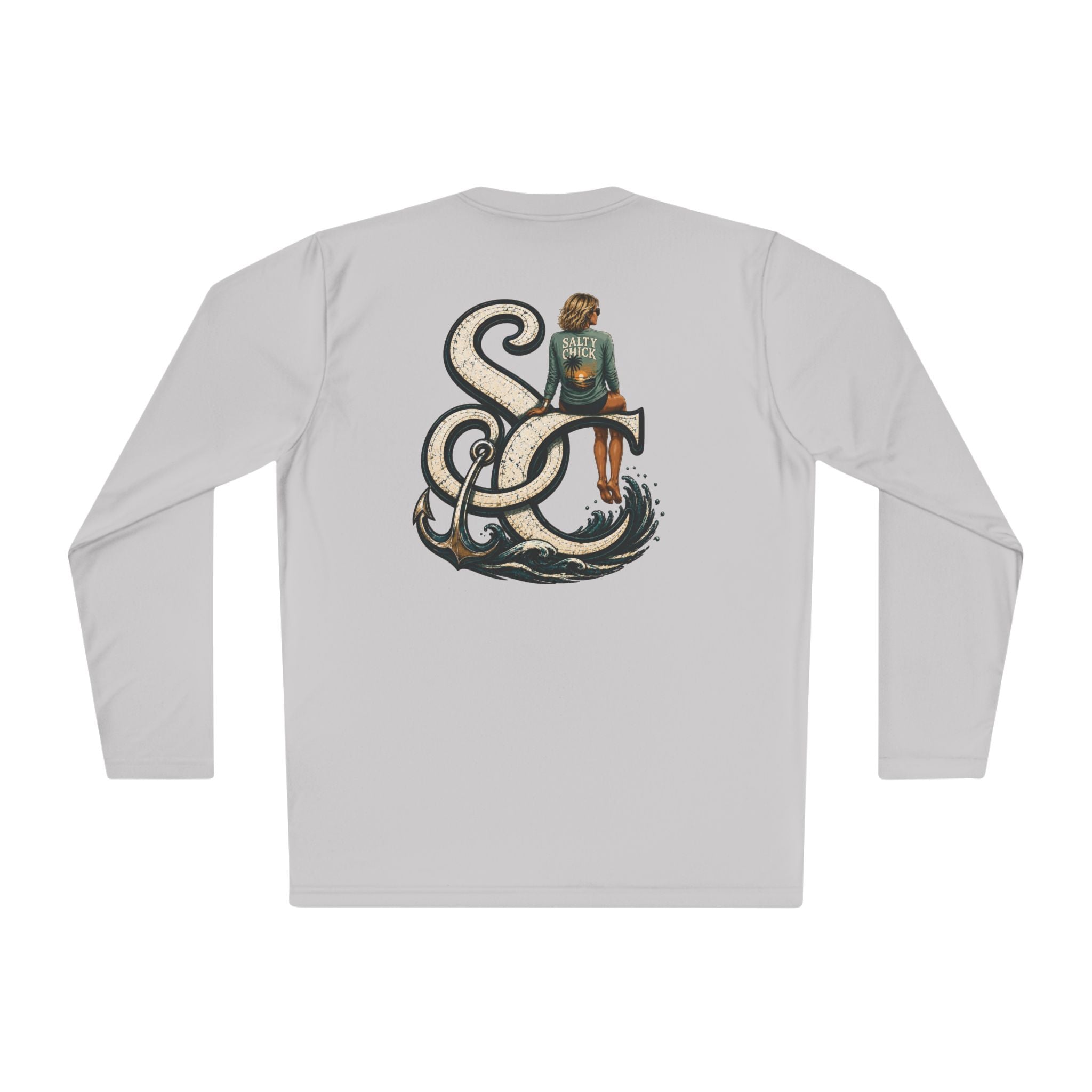 Salty Chick Short Hair Logo Long Sleeve – Coastal Life