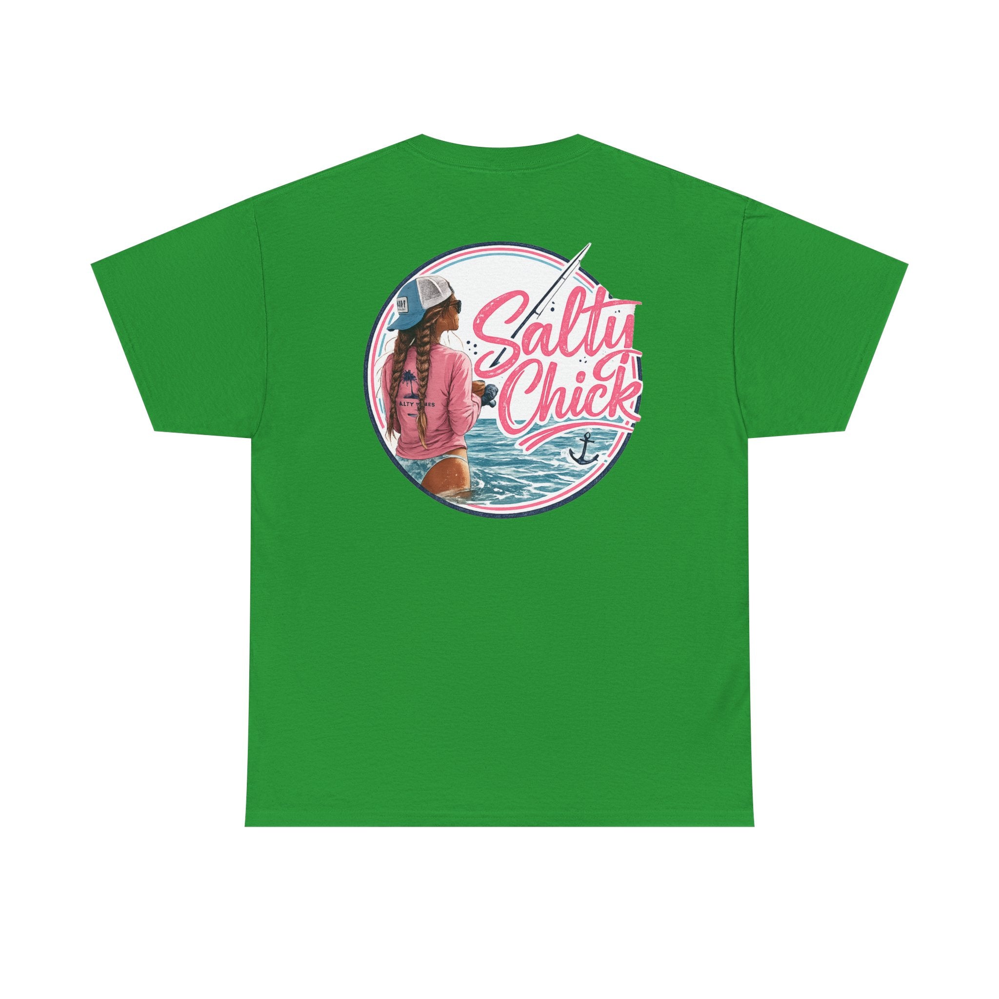 Salty Chick Hooked & Happy Heavy Cotton Tee – Fishing