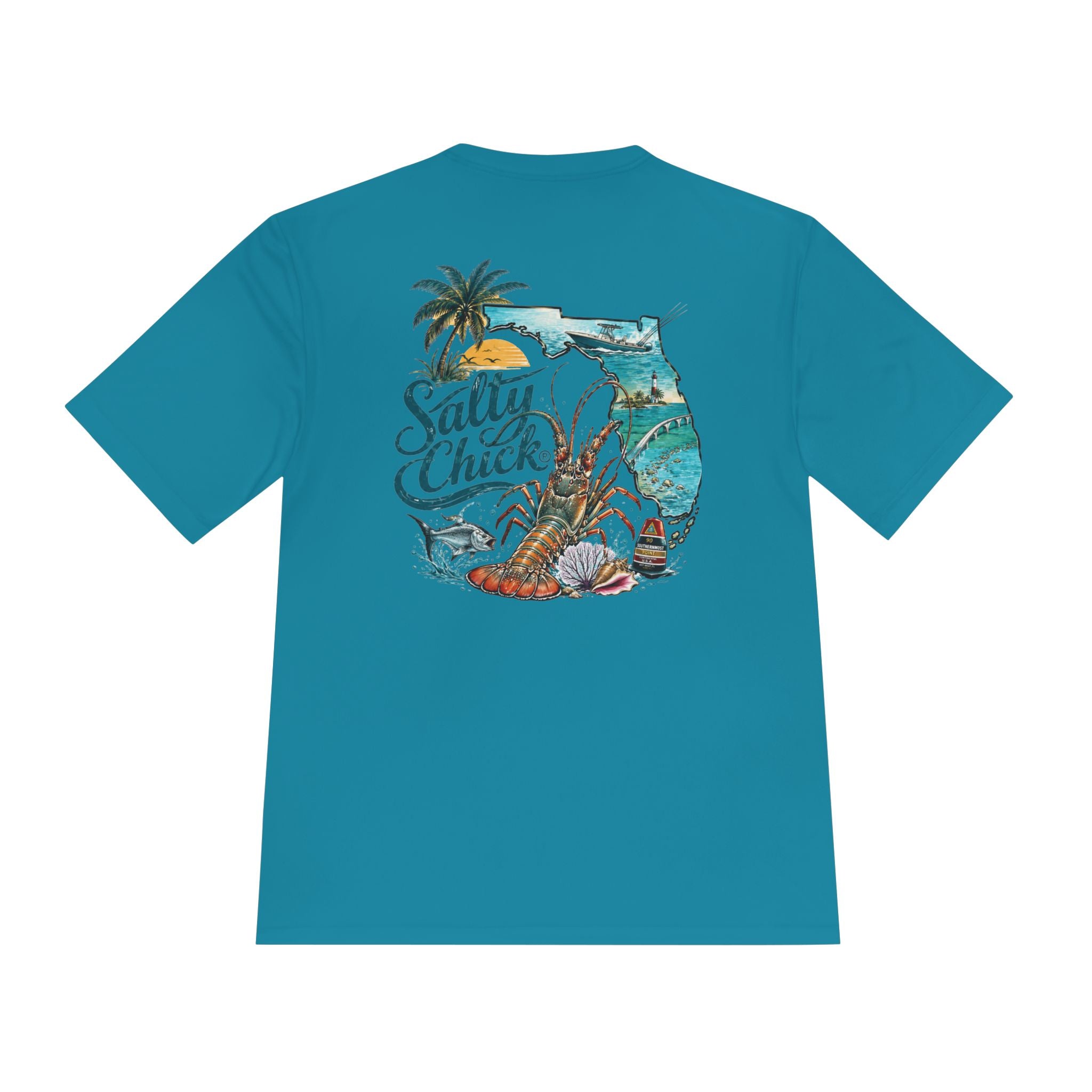 Salty Chick Lobster Life Moisture Wicking Tee – Fishing