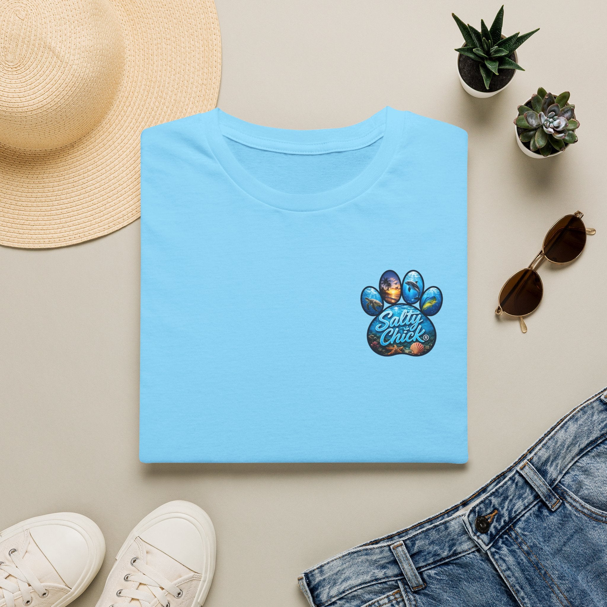 Salty Chick Dog Paws Cotton Tee – Coastal Life