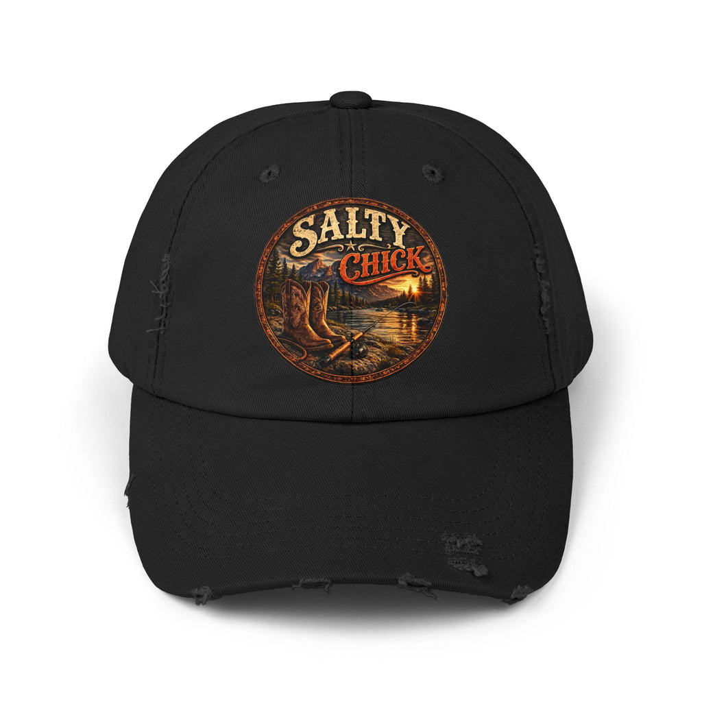 Salty Chick Boots & Rods Distressed Cap – Fishing