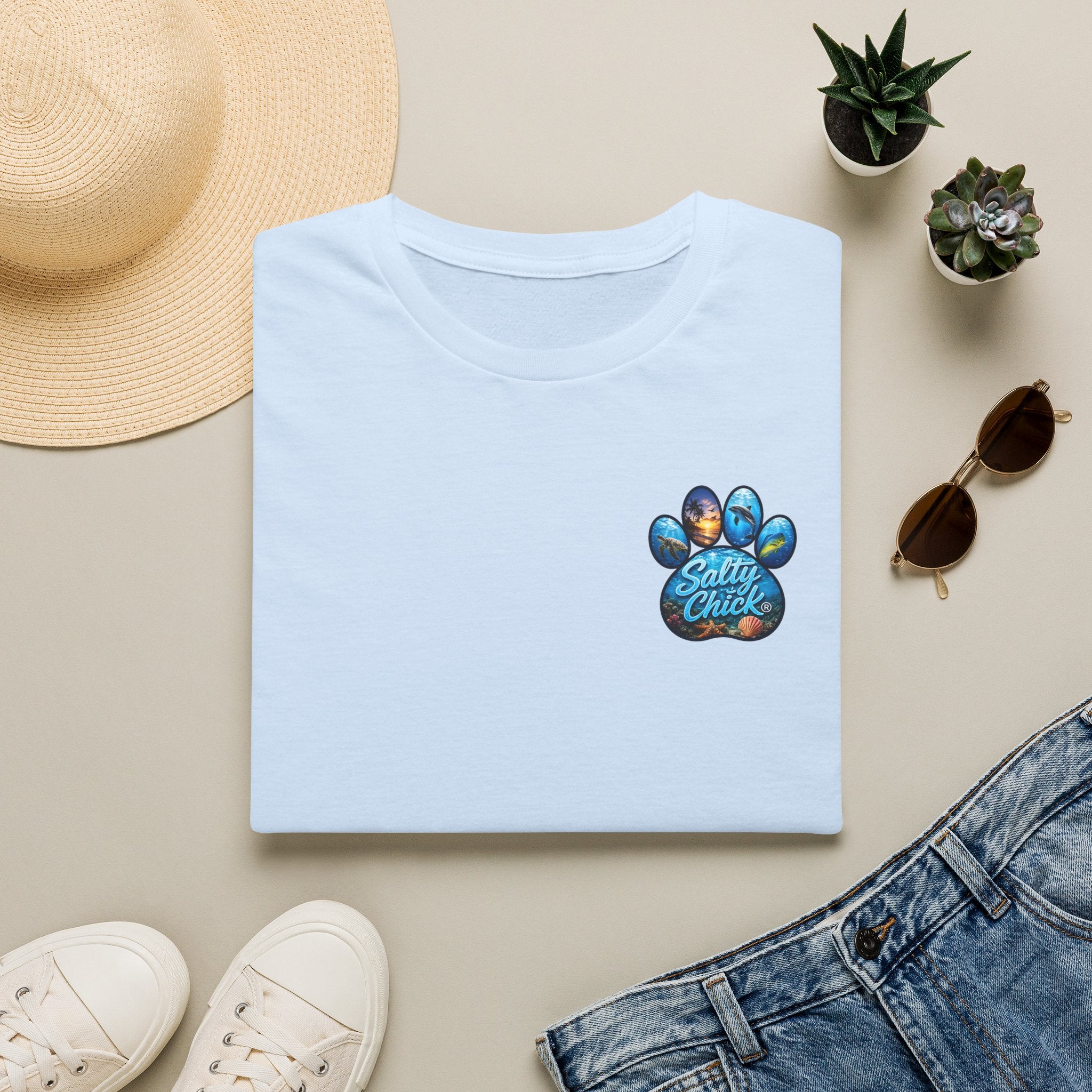 Salty Chick Dog Paws Cotton Tee – Coastal Life