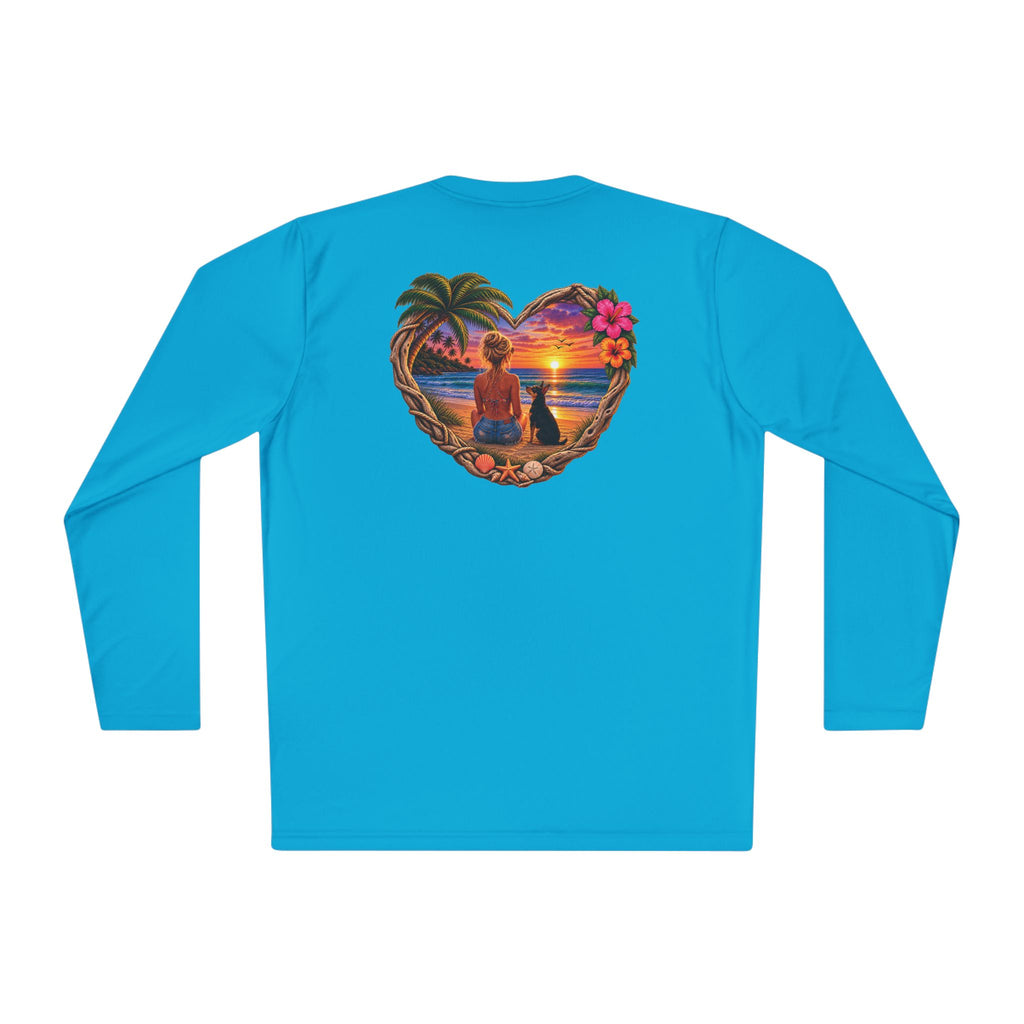 Female with tripod dog Moisture Wicking Long Sleeve