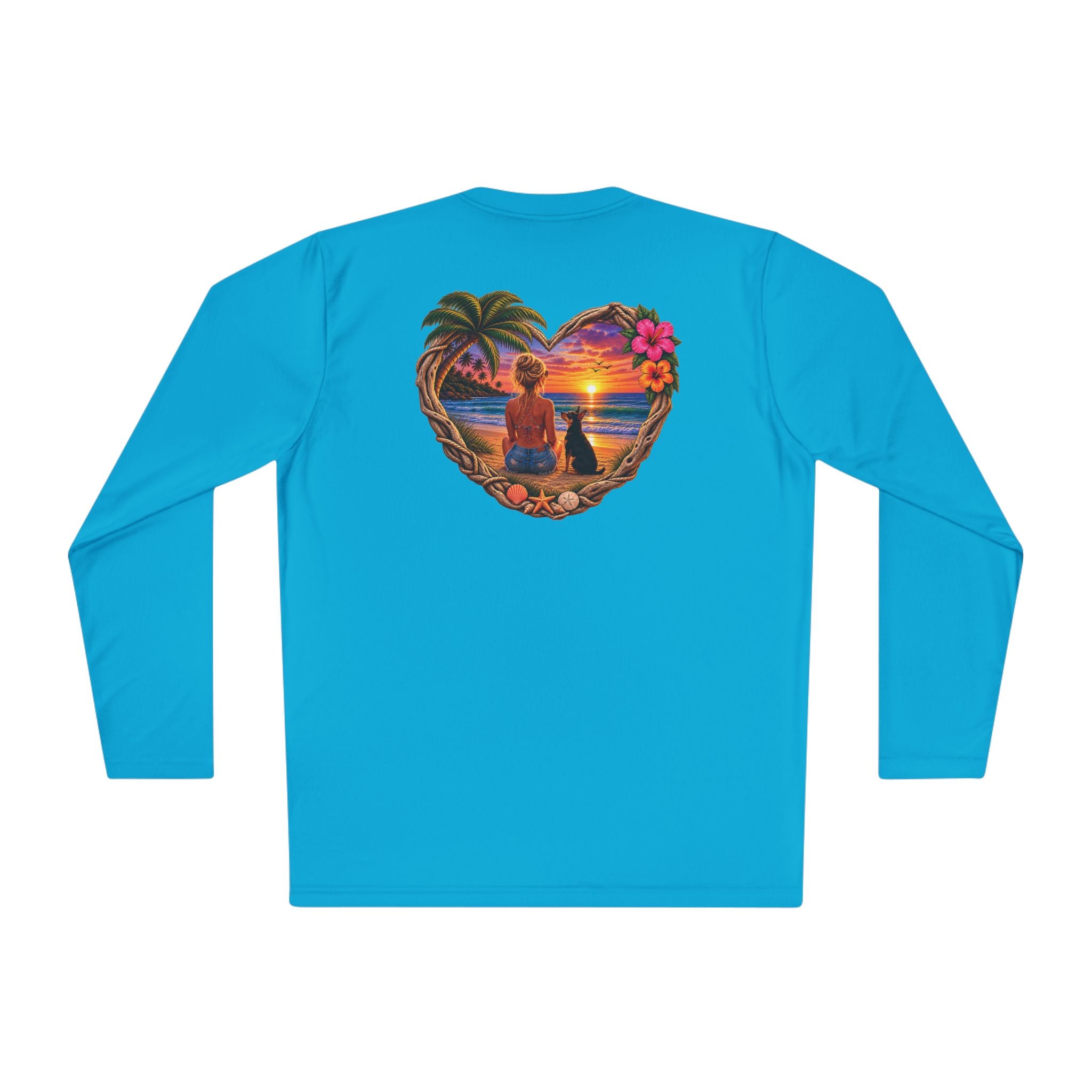 Female with tripod dog Moisture Wicking Long Sleeve