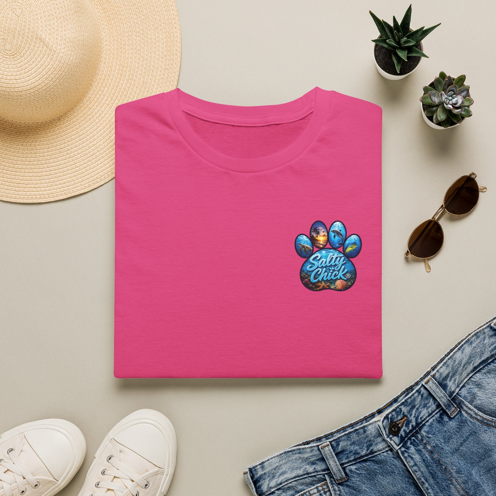 Salty Chick Dog Paws Cotton Tee – Coastal Life