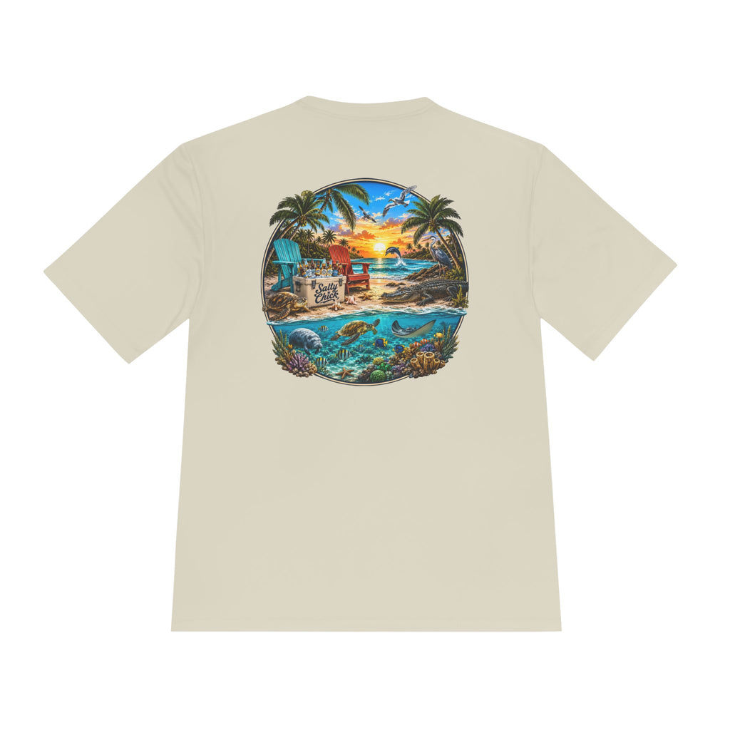 Salty Chick Sea Life Performance Tee – Coastal Life