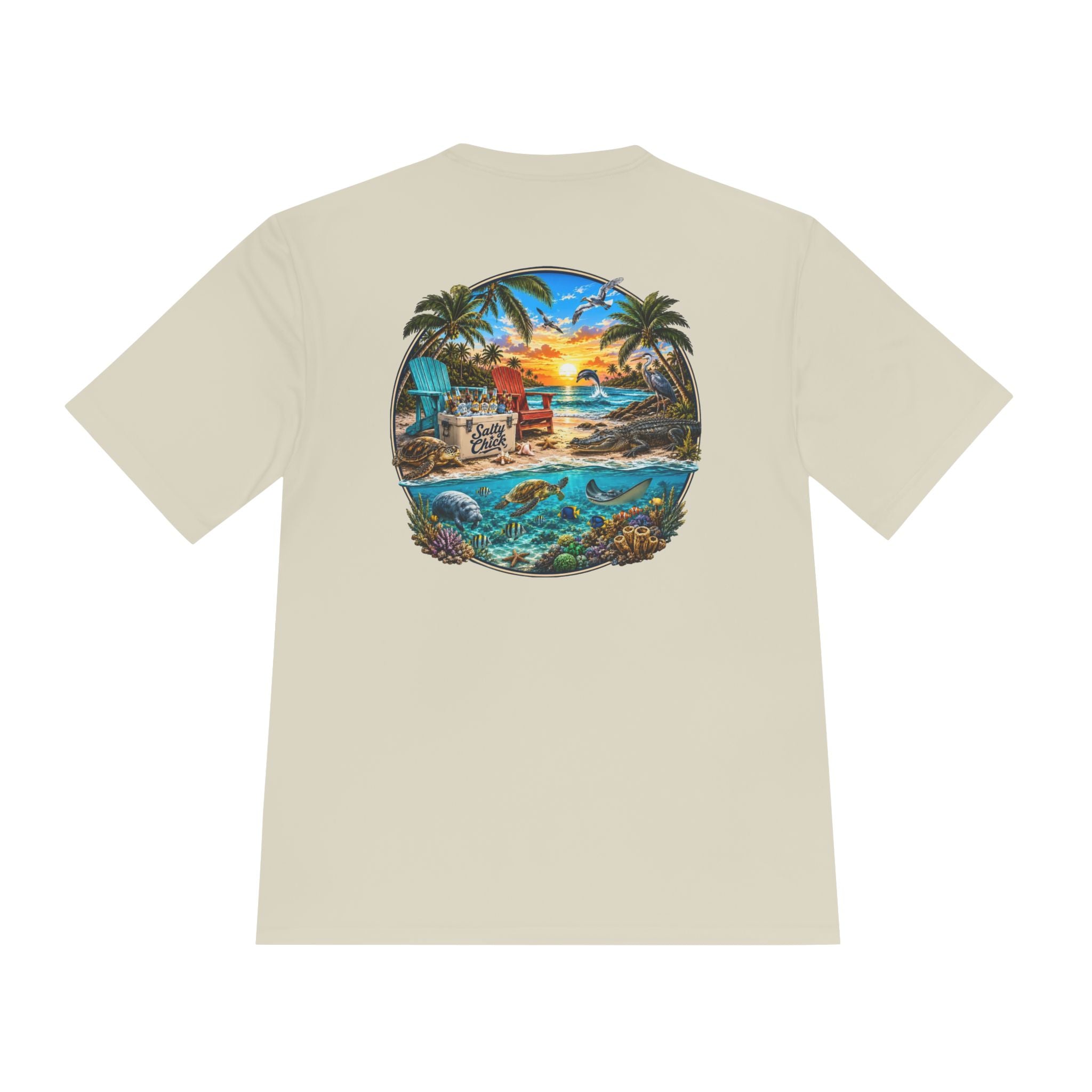 Salty Chick Sea Life Performance Tee – Coastal Life