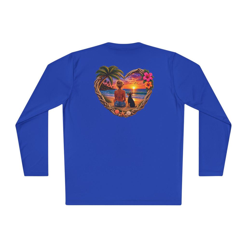 Female with tripod dog Moisture Wicking Long Sleeve