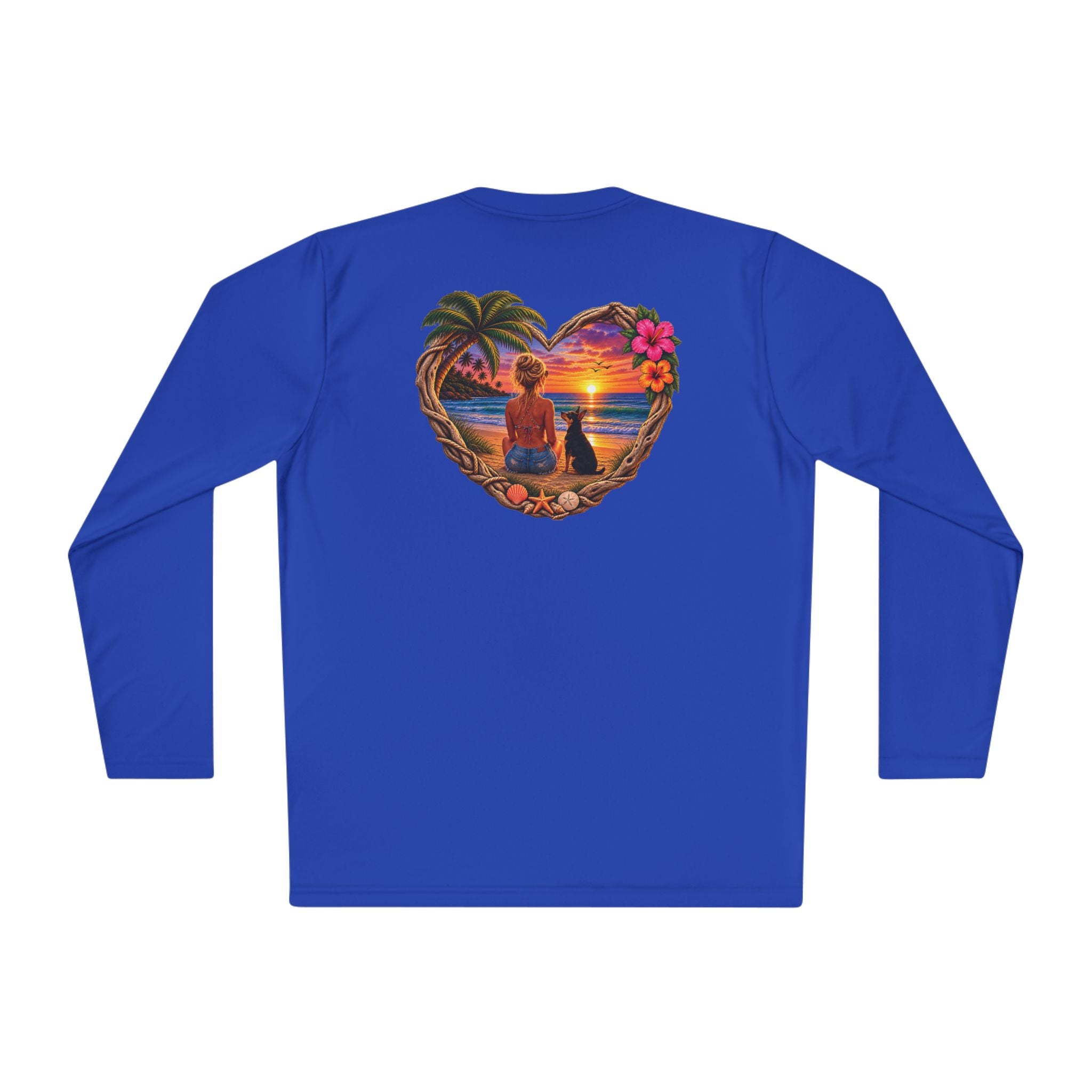 Female with tripod dog Moisture Wicking Long Sleeve