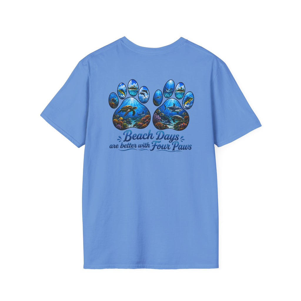 Salty Chick Paws & Waves Cotton Tee – Coastal Life