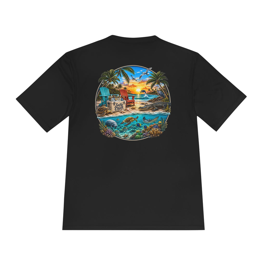 Salty Chick Sea Life Performance Tee – Coastal Life