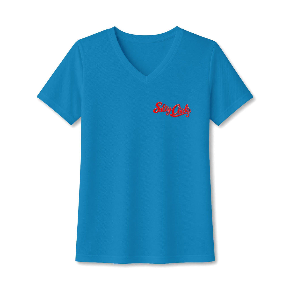 Dog Lake Sunset V-Neck Tee — Choc Lab