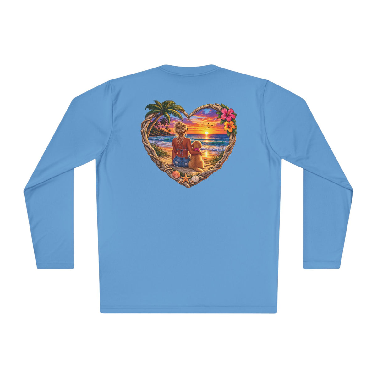 Female with pup Moisture Wicking Long Sleeve