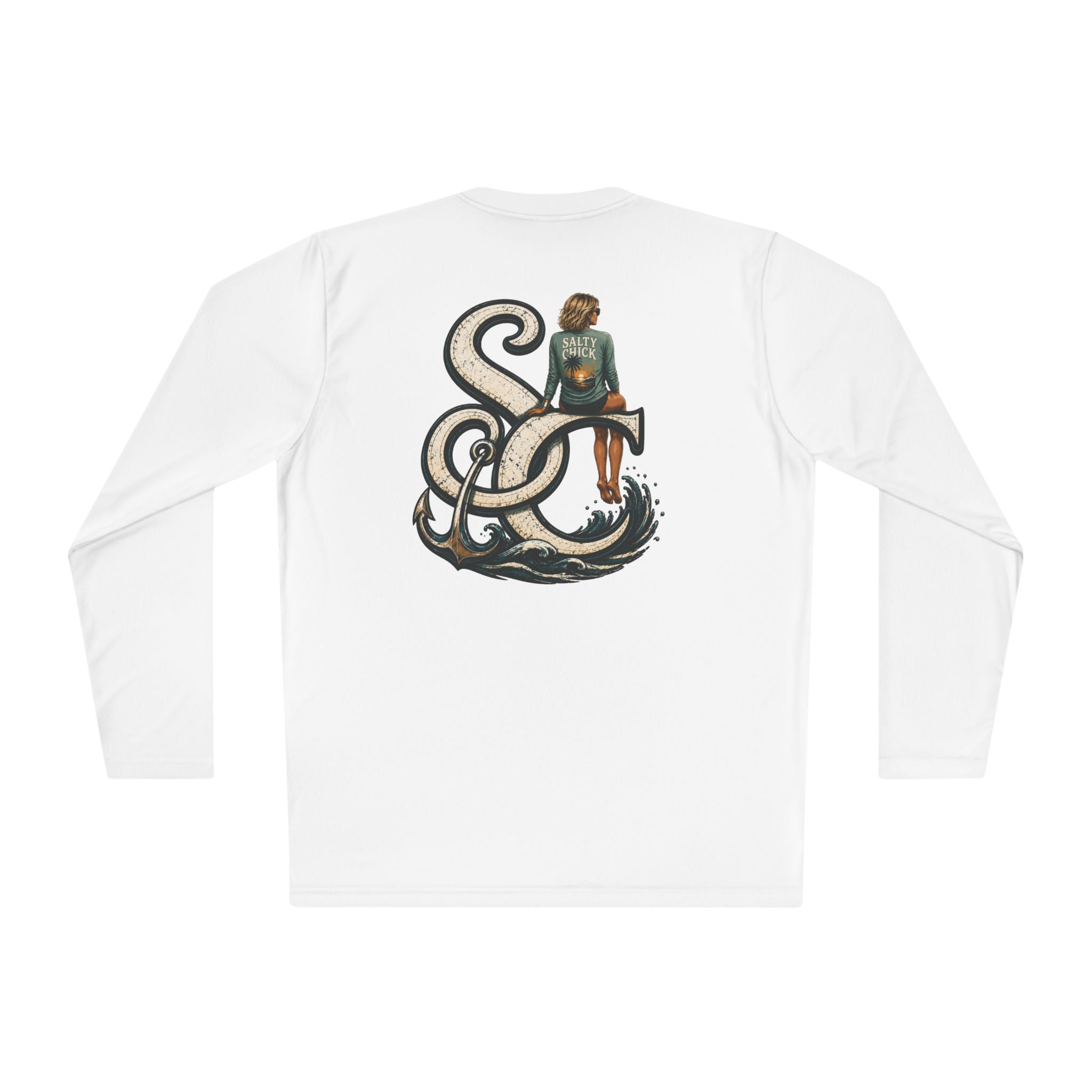 Salty Chick Short Hair Logo Long Sleeve – Coastal Life