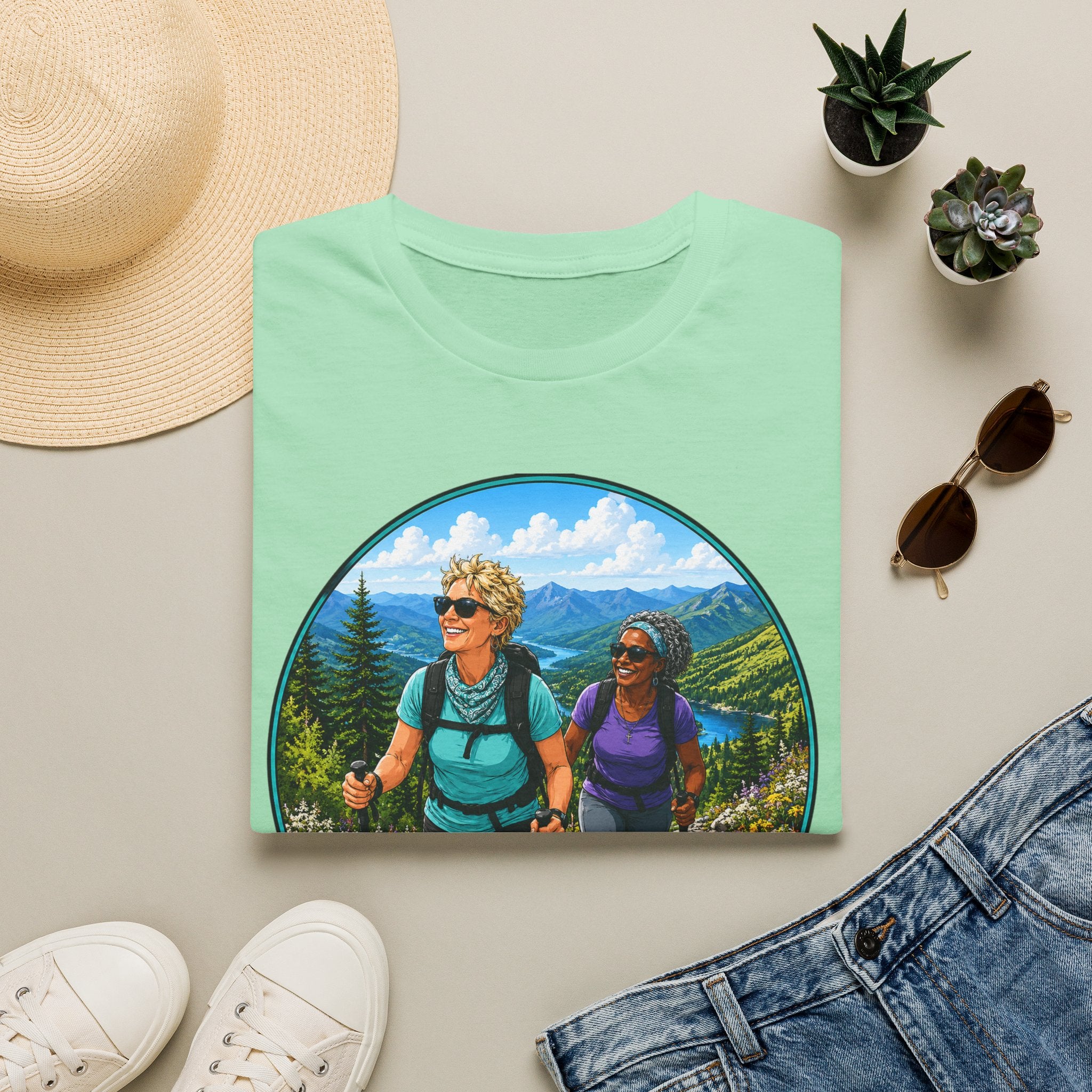 Salty Chick Summit Seeker Cotton Tee – Mountain Biking & Trails