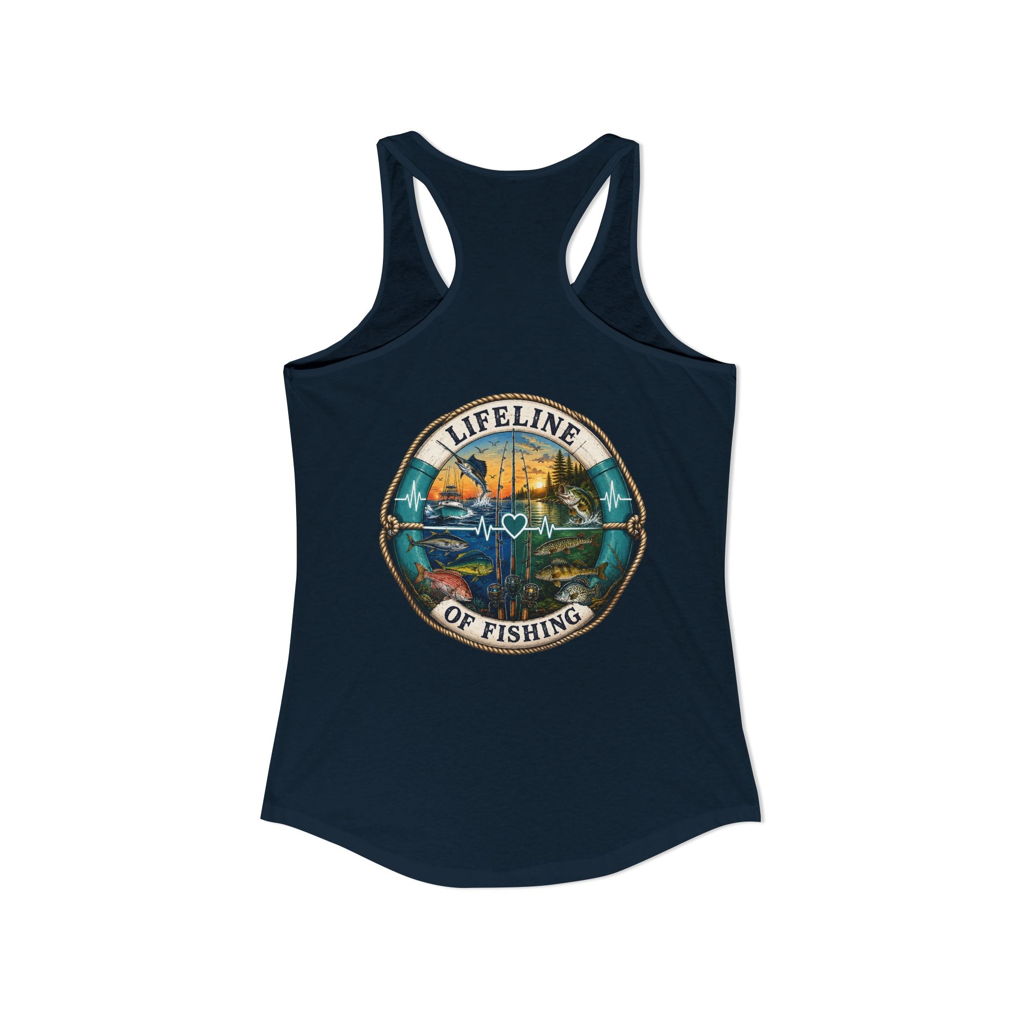 Performance Racerback Tank-Lifeline of fishing