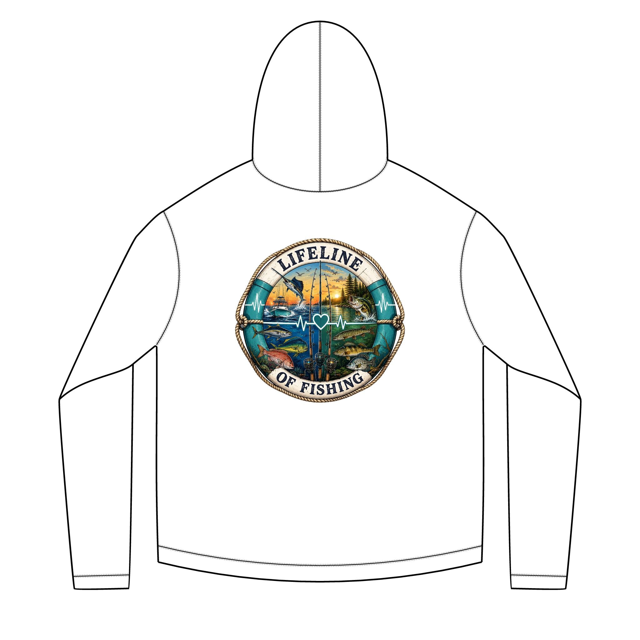 Salty Chick Lifeline Long Sleeve Solar Hoodie – Fishing