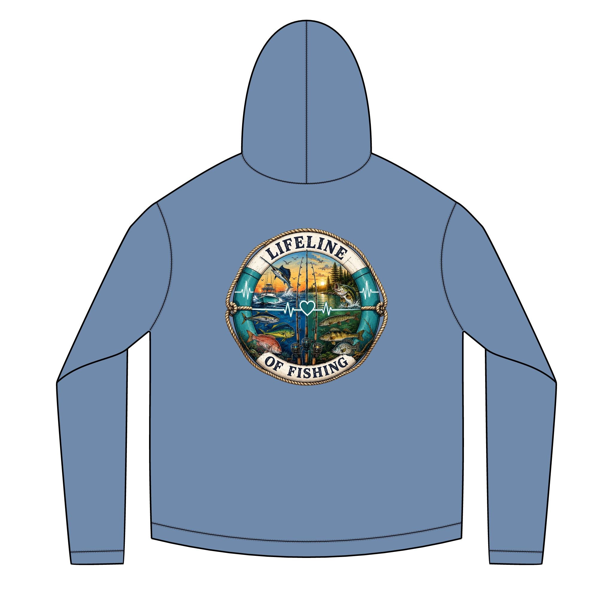 Salty Chick Lifeline Long Sleeve Solar Hoodie – Fishing
