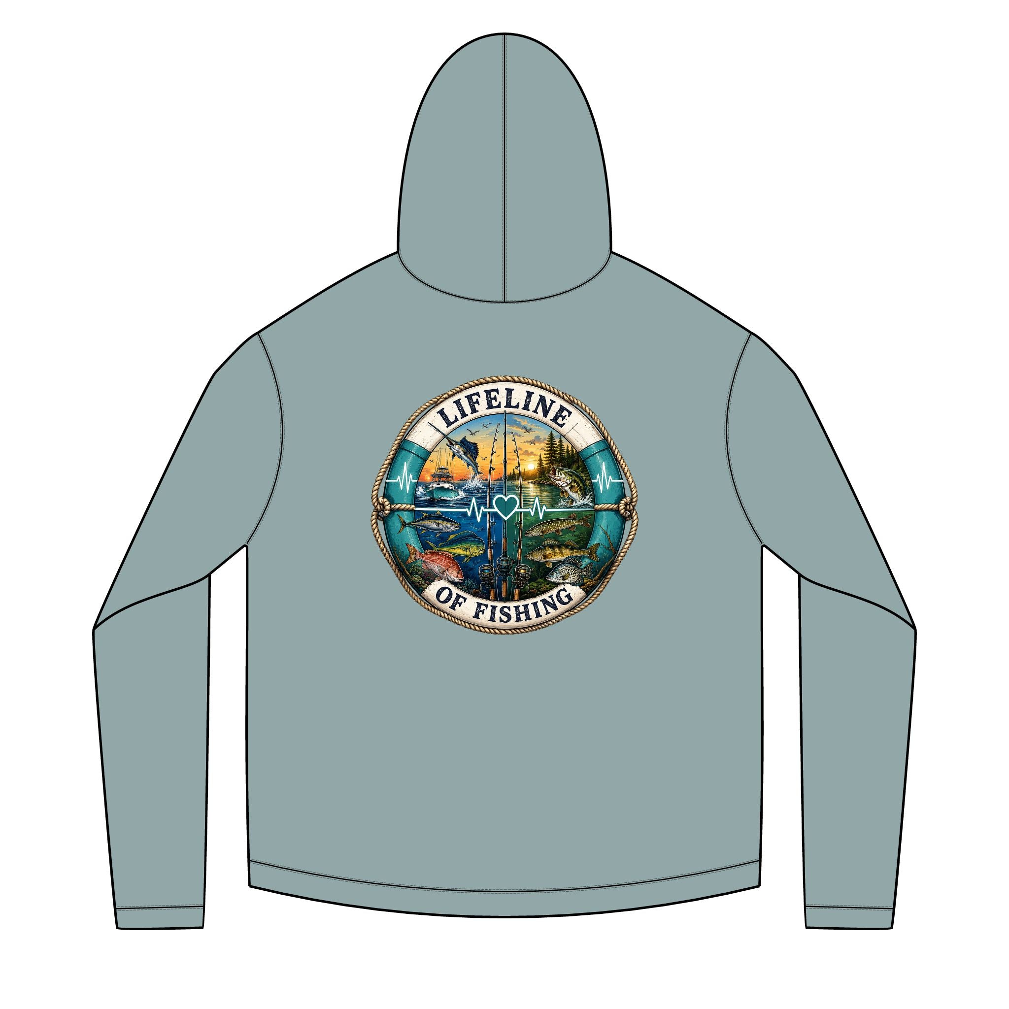 Salty Chick Lifeline Long Sleeve Solar Hoodie – Fishing