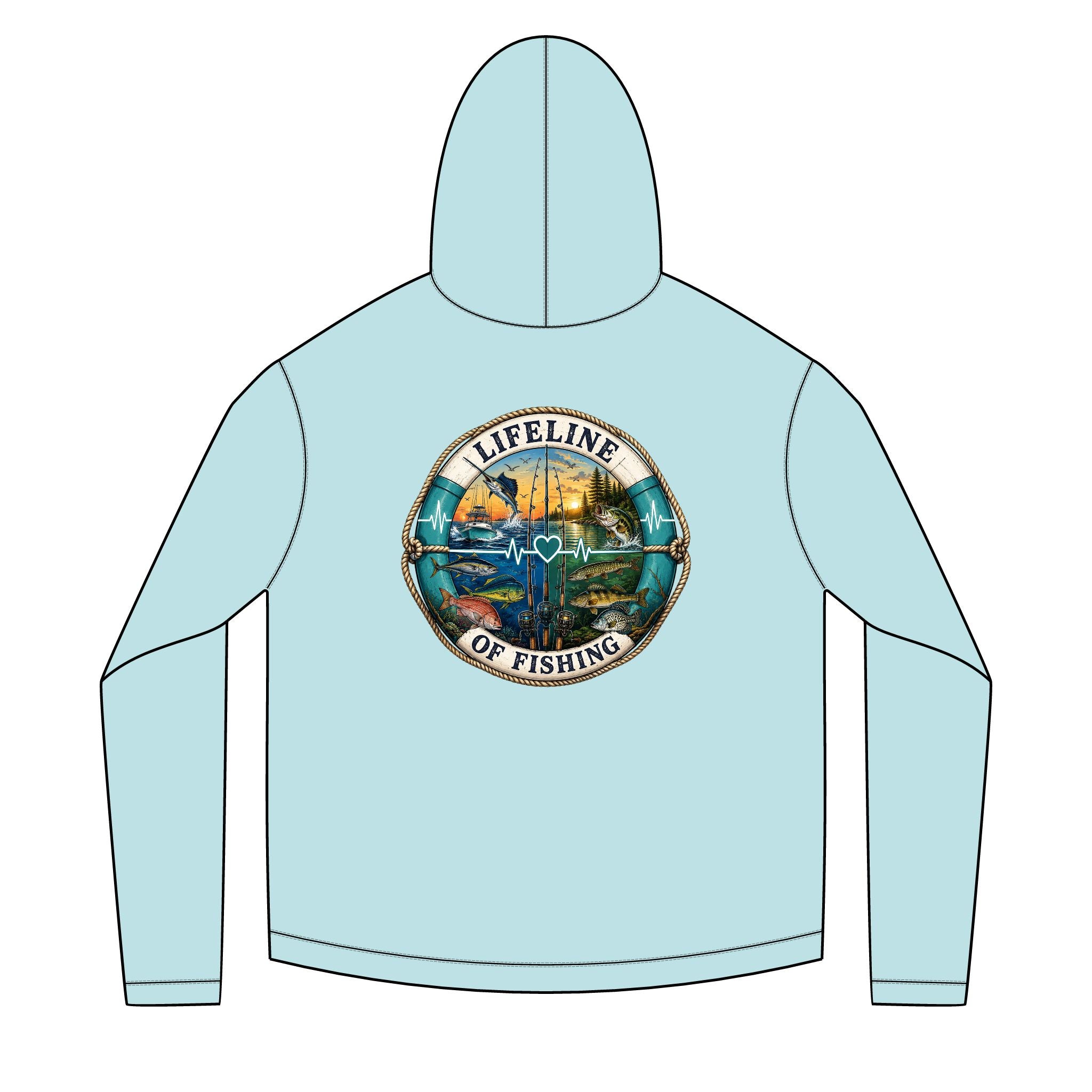 Salty Chick Lifeline Long Sleeve Solar Hoodie – Fishing