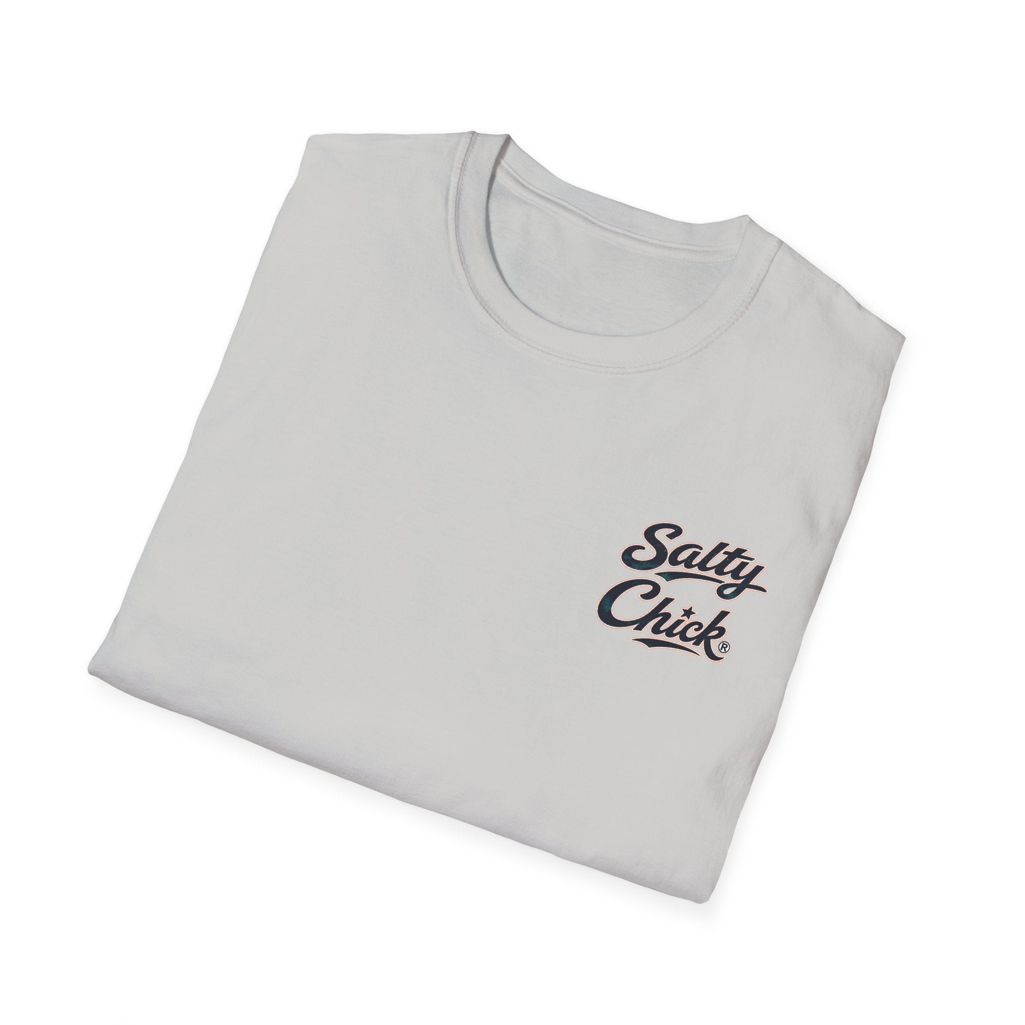 Salty Chick Beach Scene Cotton Tee – Coastal Life