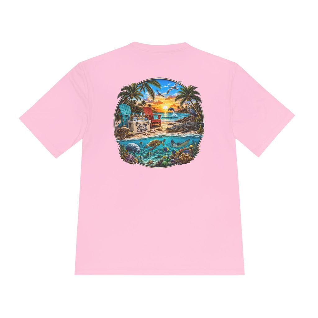 Salty Chick Sea Life Performance Tee – Coastal Life