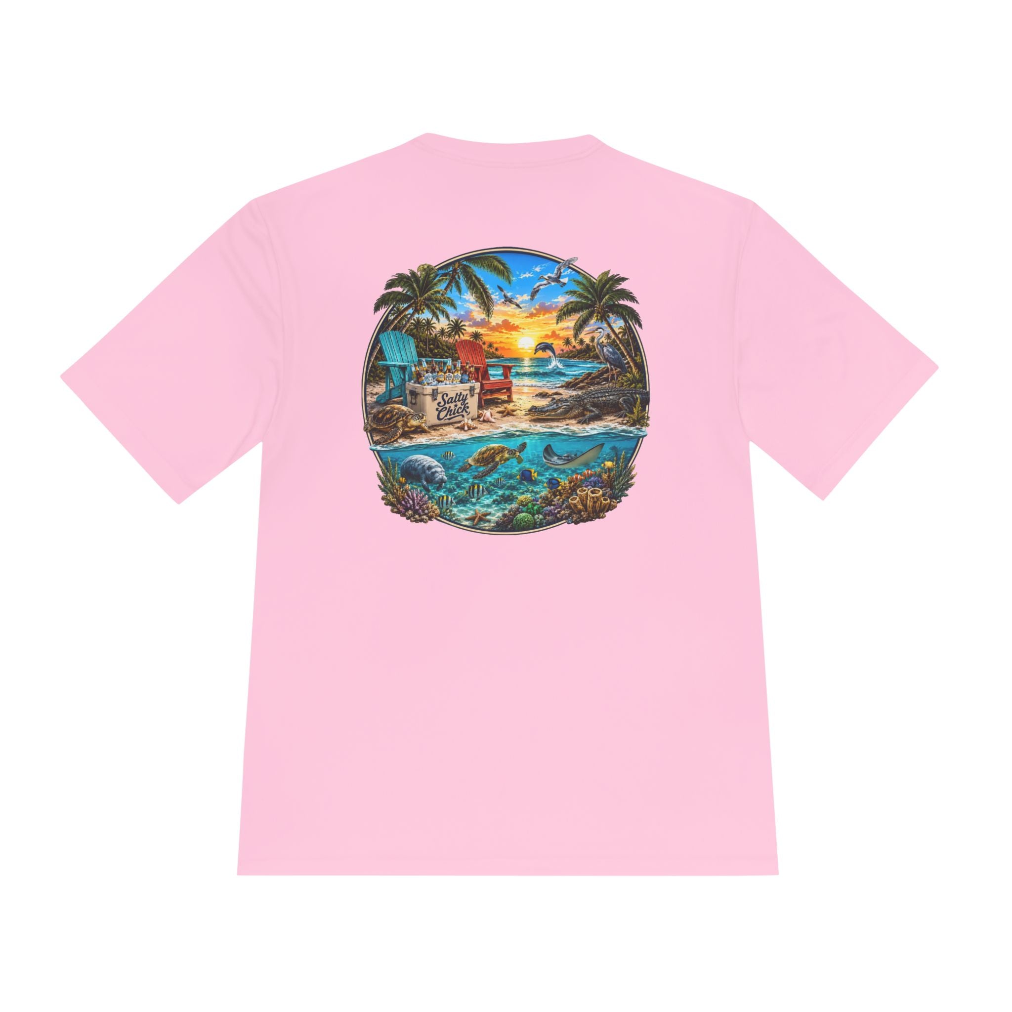 Salty Chick Sea Life Performance Tee – Coastal Life