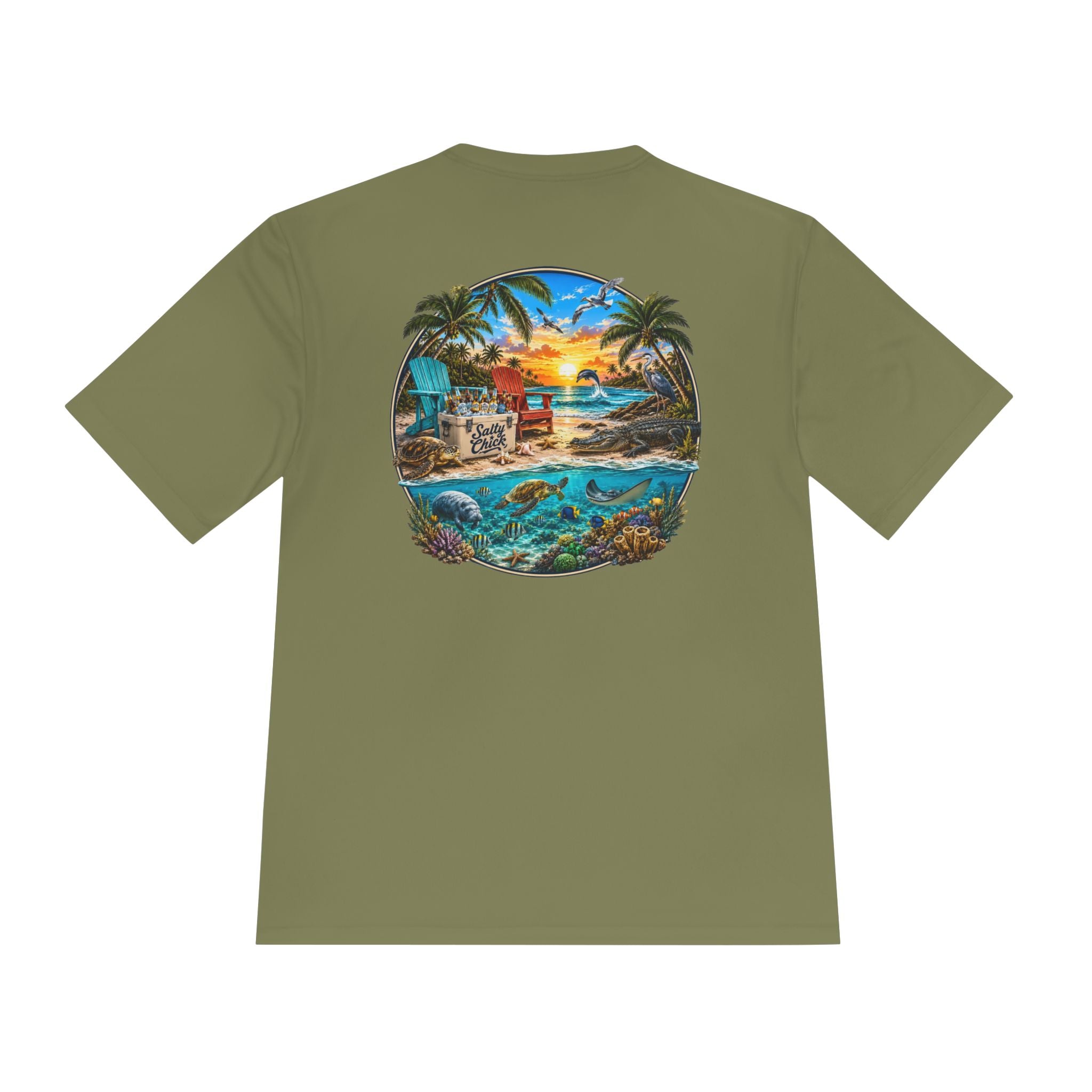 Salty Chick Sea Life Performance Tee – Coastal Life