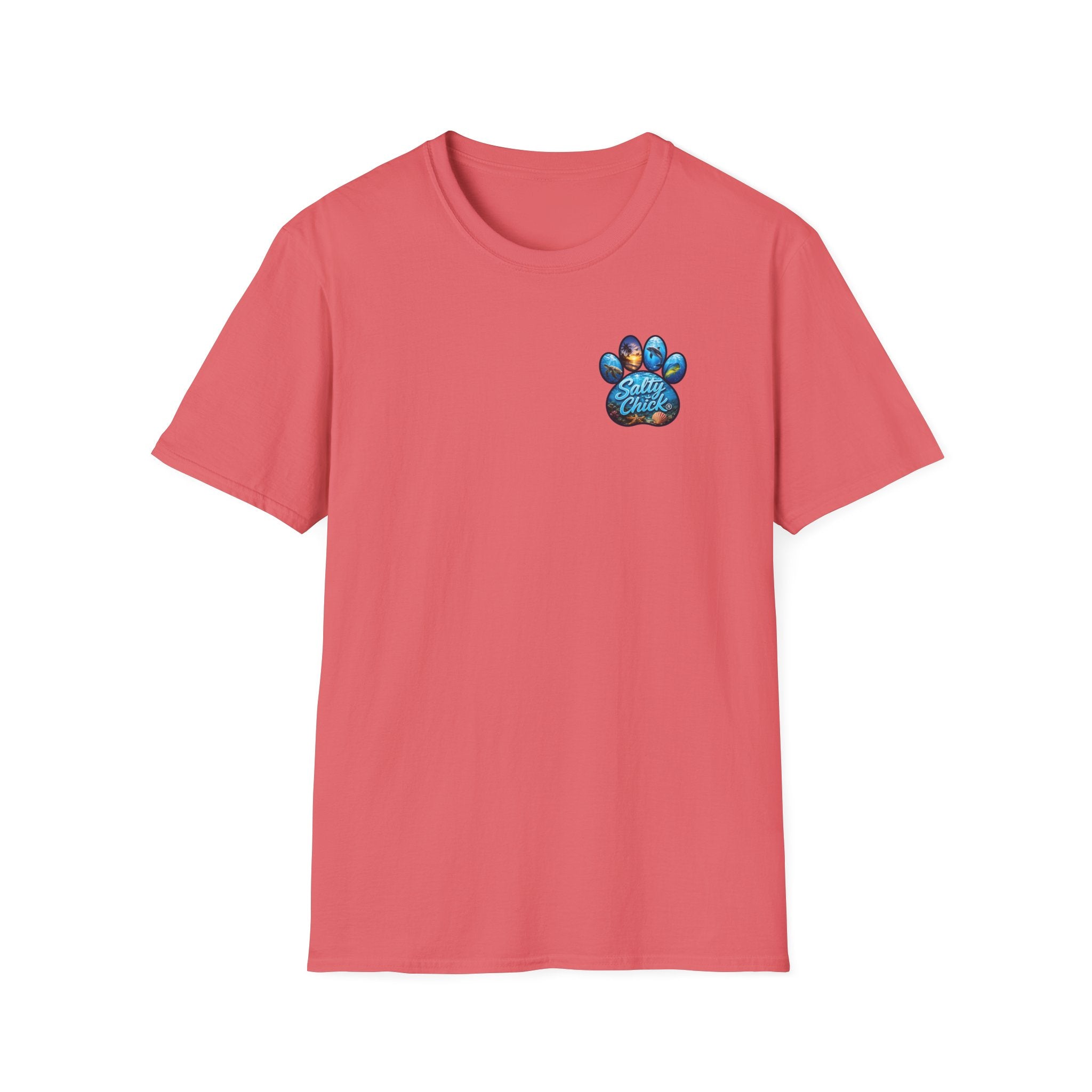 Salty Chick Paws & Waves Cotton Tee – Coastal Life