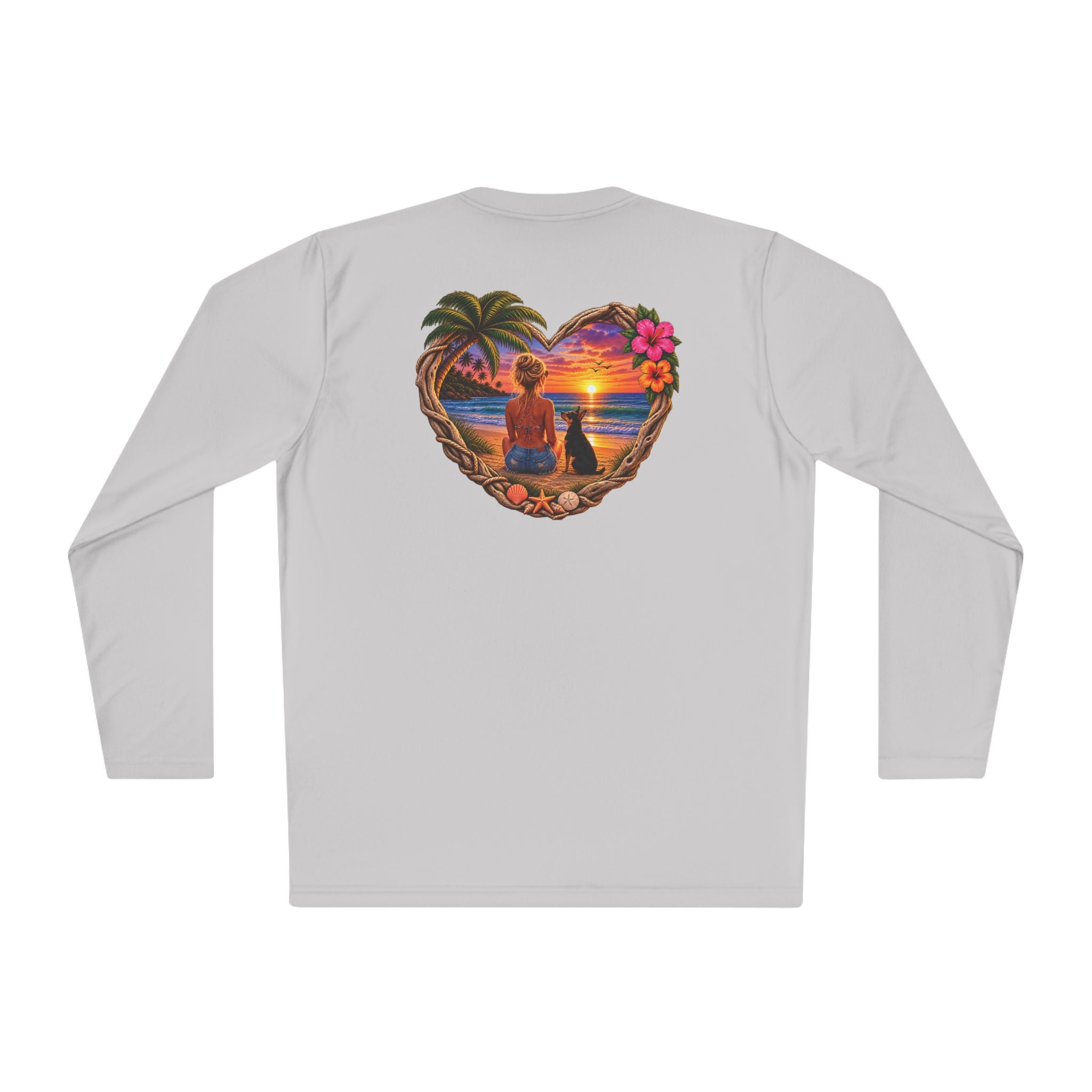 Female with tripod dog Moisture Wicking Long Sleeve