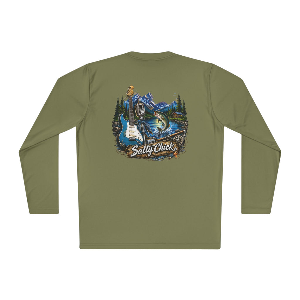 Salty Chick Guitar, Mic & Rod Long Sleeve – Fishing