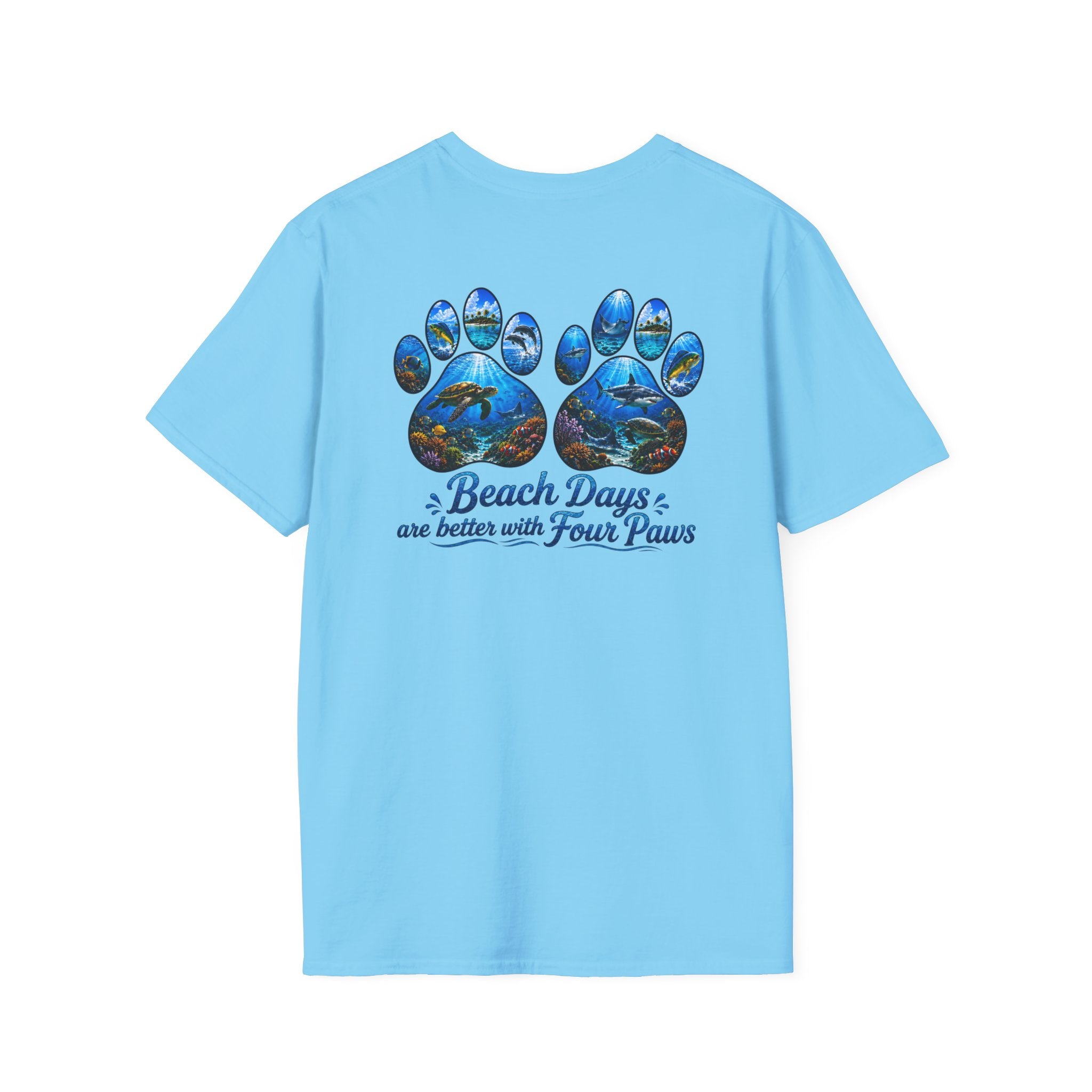 Salty Chick Paws & Waves Cotton Tee – Coastal Life