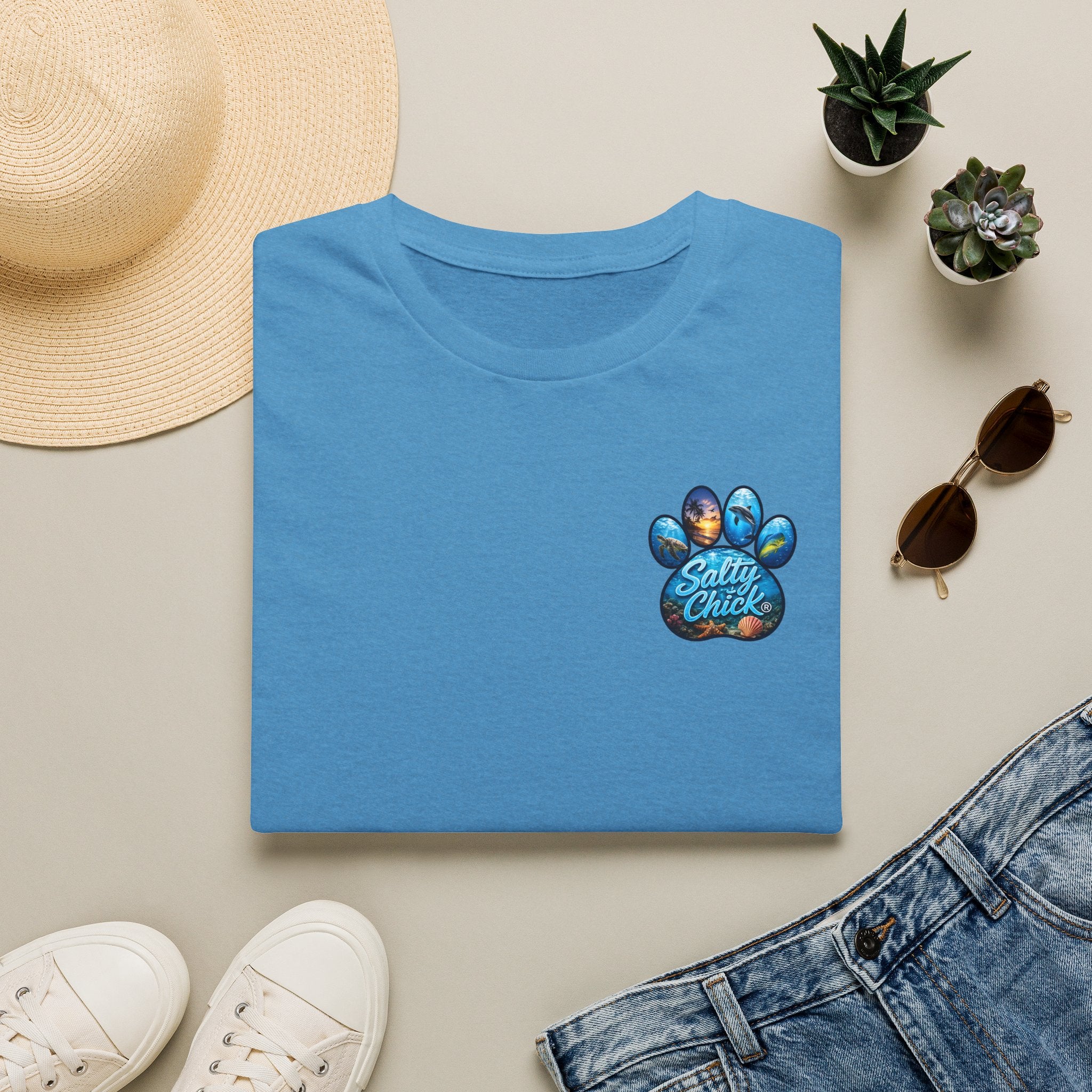 Salty Chick Dog Paws Cotton Tee – Coastal Life