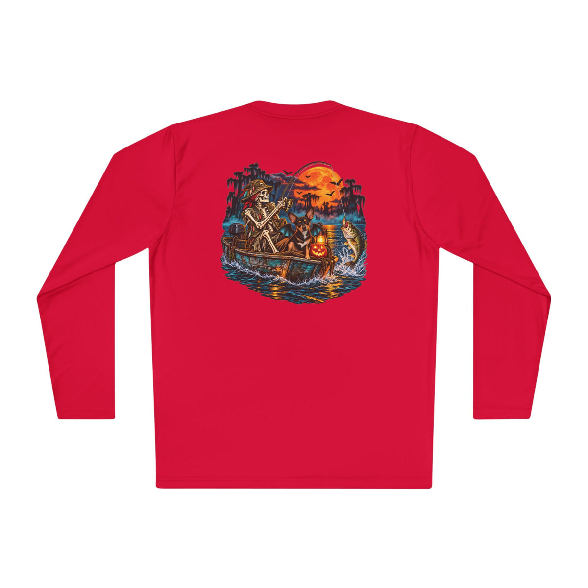 Haunted Waters Fishing Shirt – Skeleton Angler & Dog