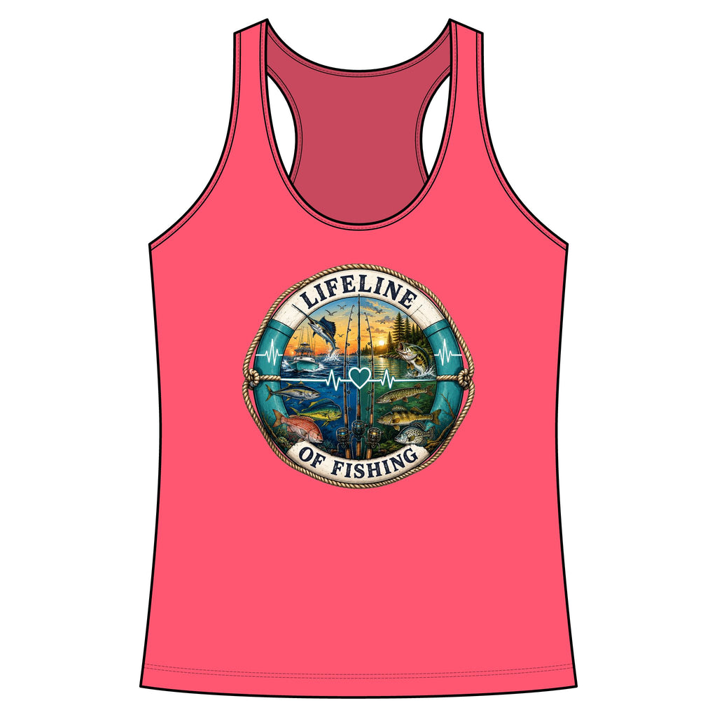 Lifeline of fishing Performance Racerback Tank