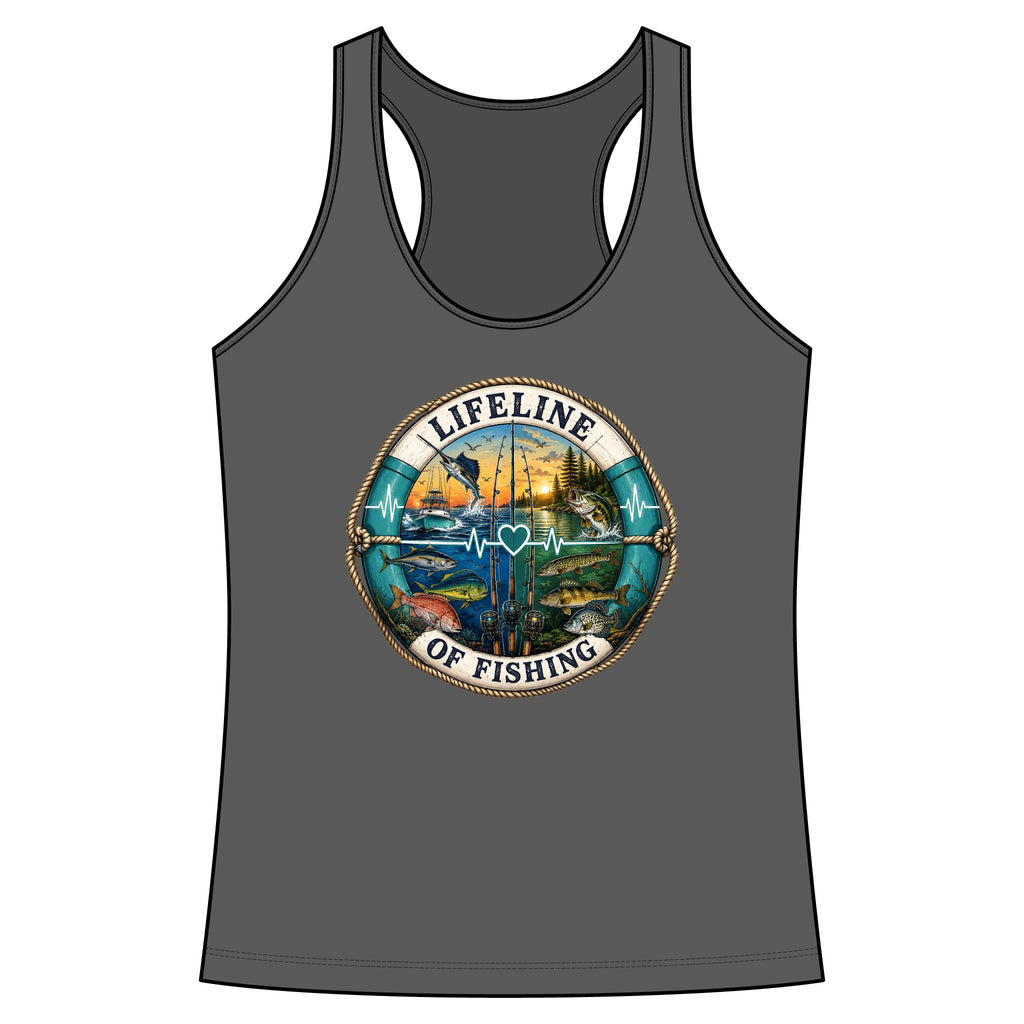 Lifeline of fishing Performance Racerback Tank