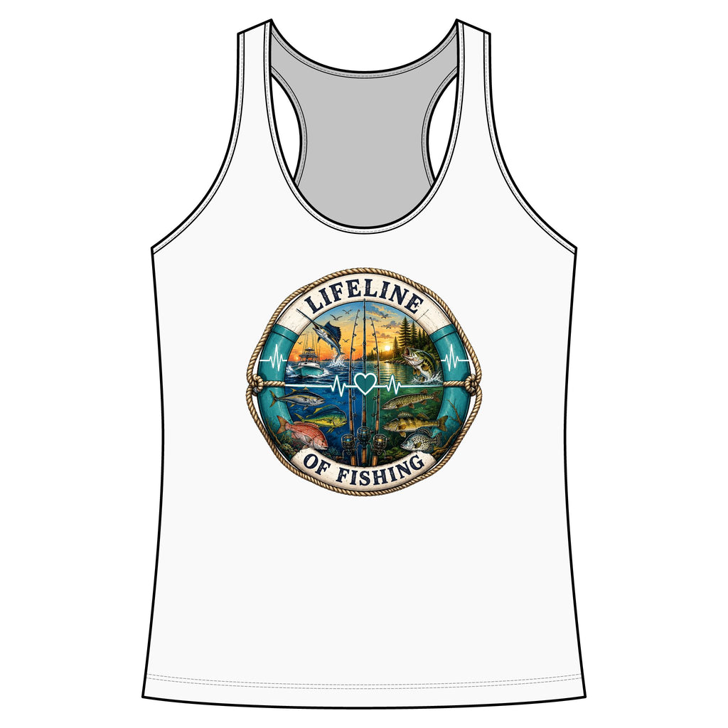 Lifeline of fishing Performance Racerback Tank