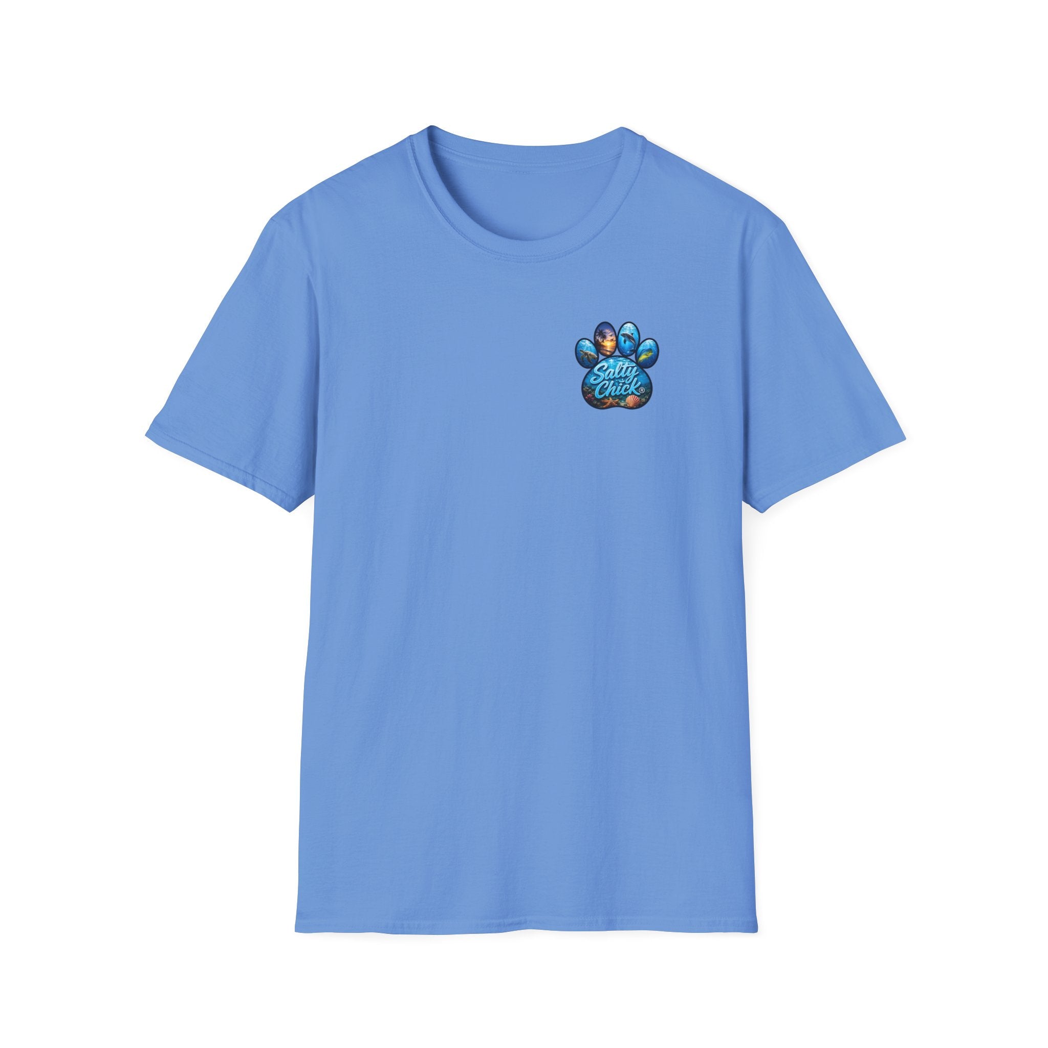 Salty Chick Paws & Waves Cotton Tee – Coastal Life