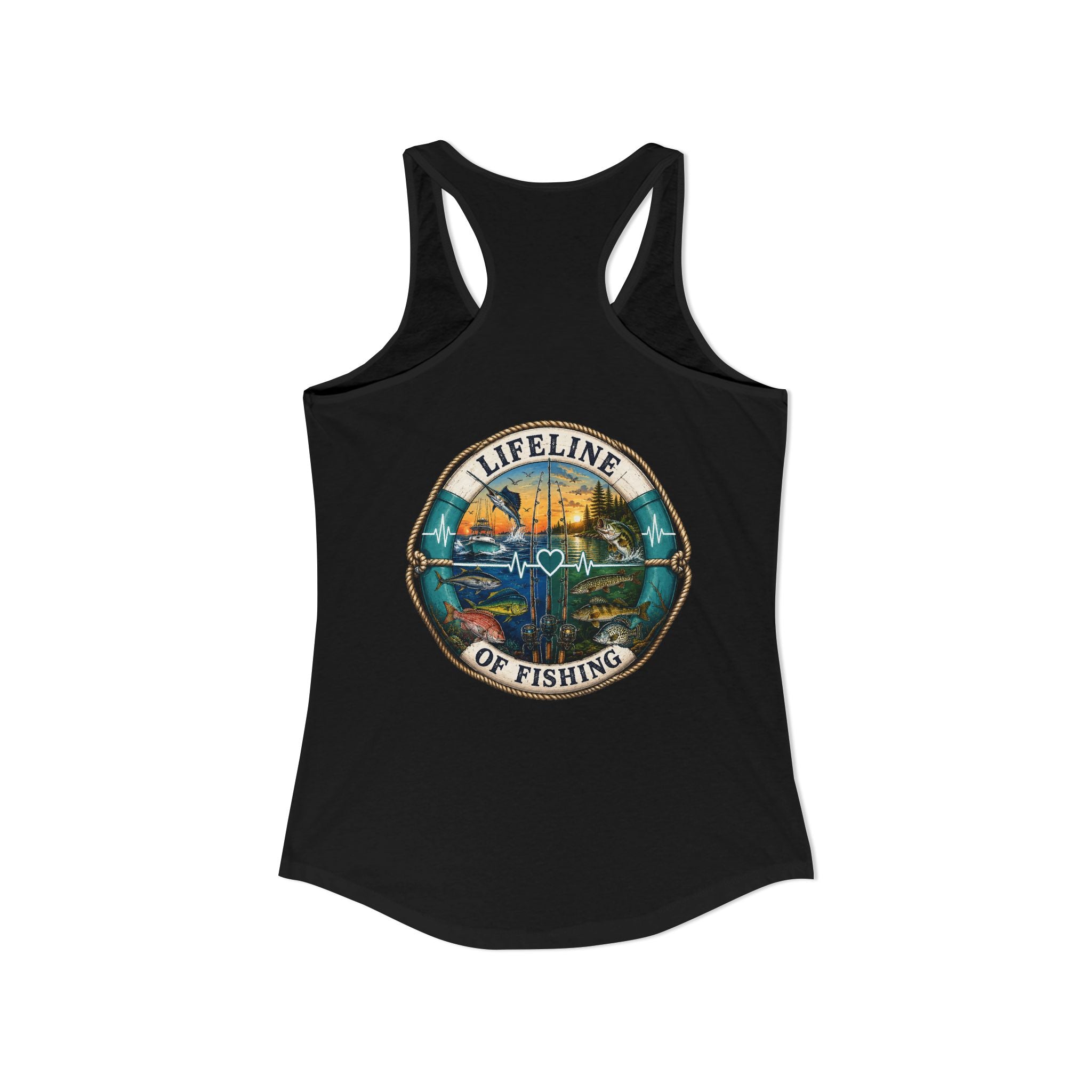 Performance Racerback Tank-Lifeline of fishing