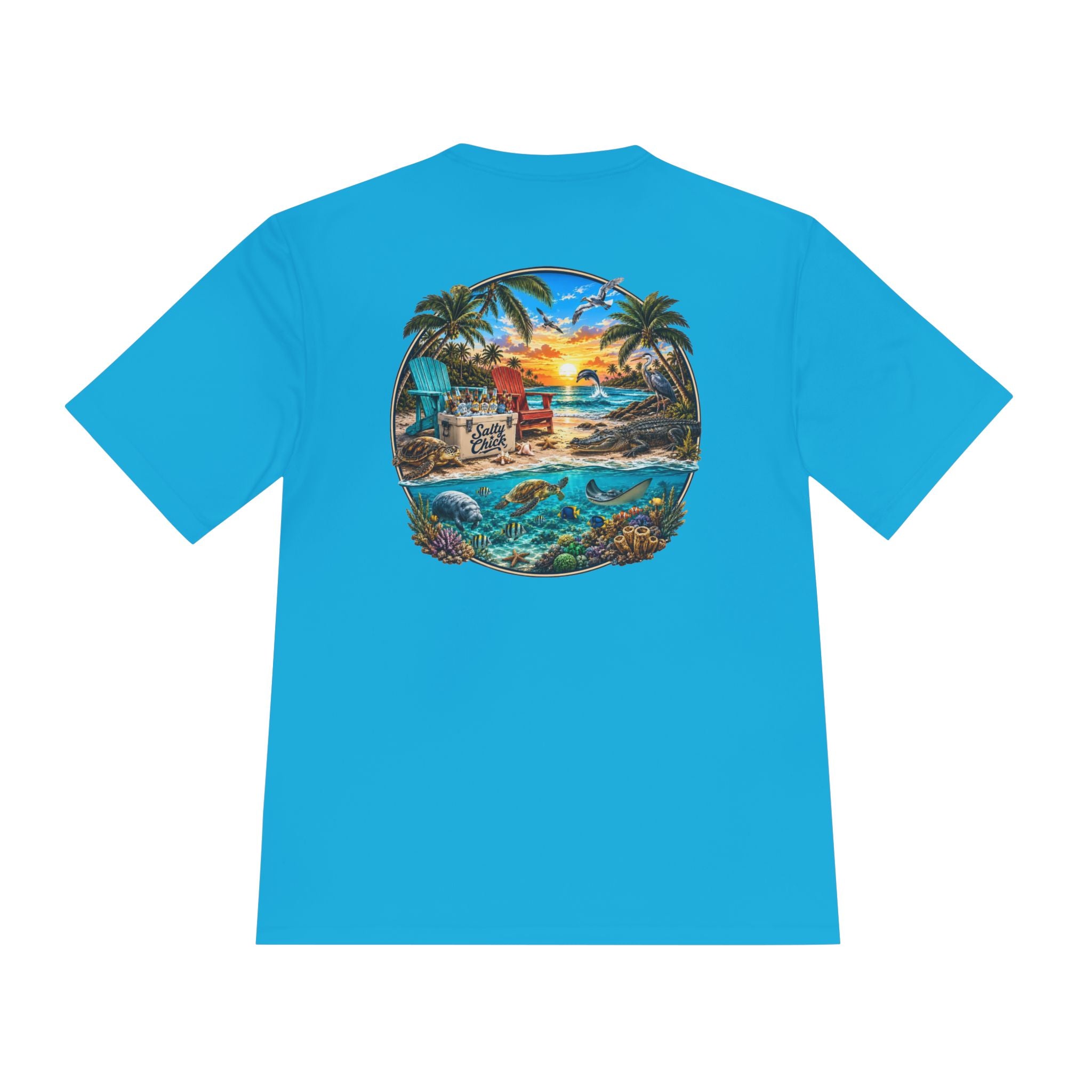Salty Chick Sea Life Performance Tee – Coastal Life